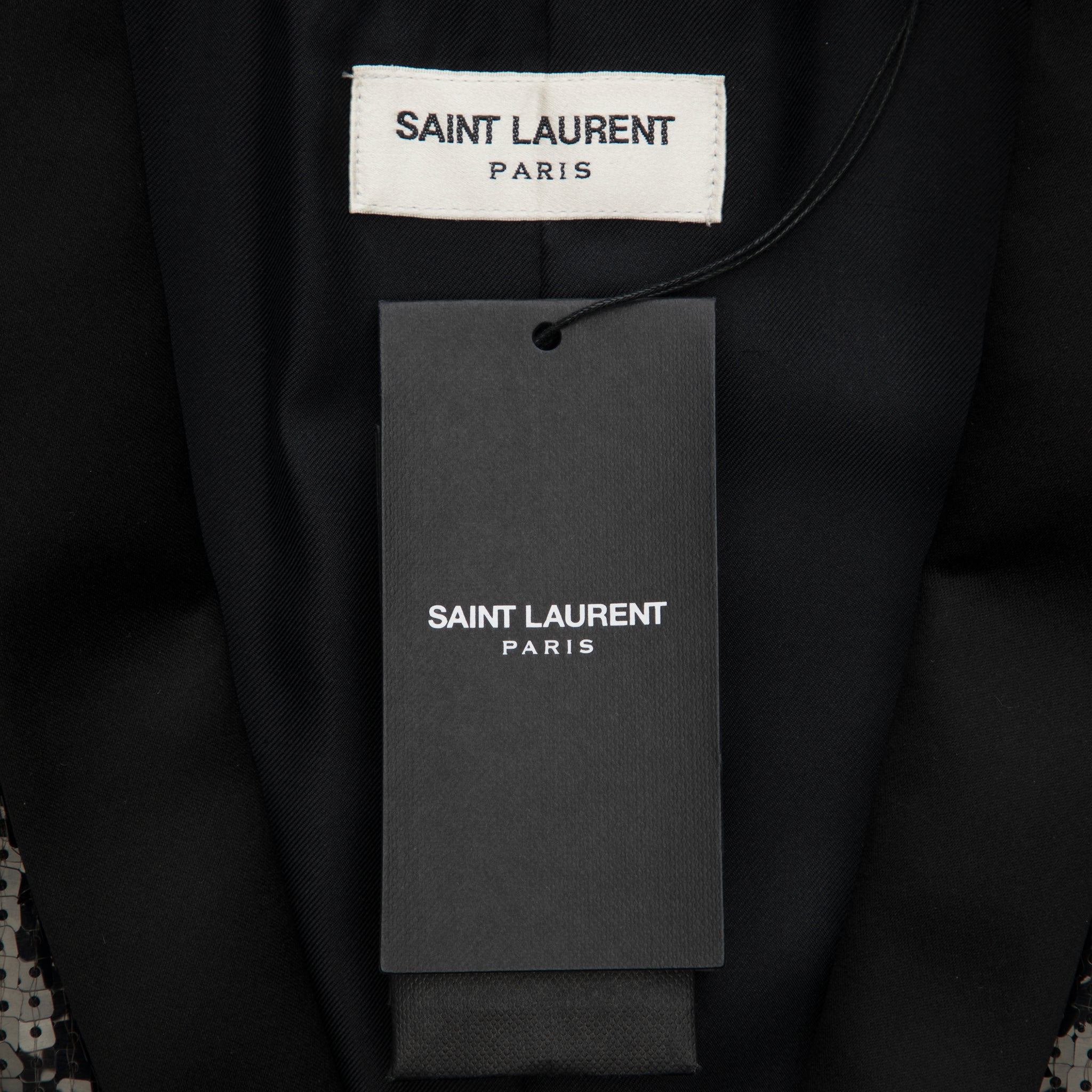 Yves Saint Laurent Evening Crop Jacket Black Sequin 36 FR