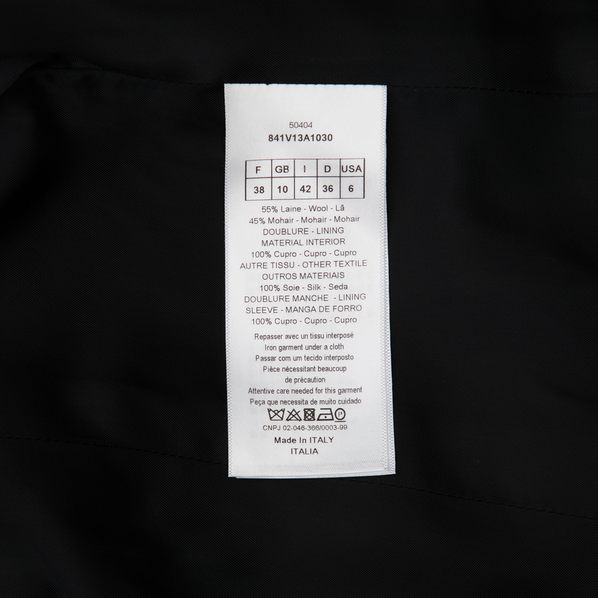 Christian Dior Womens Blazer in Black 38 FR