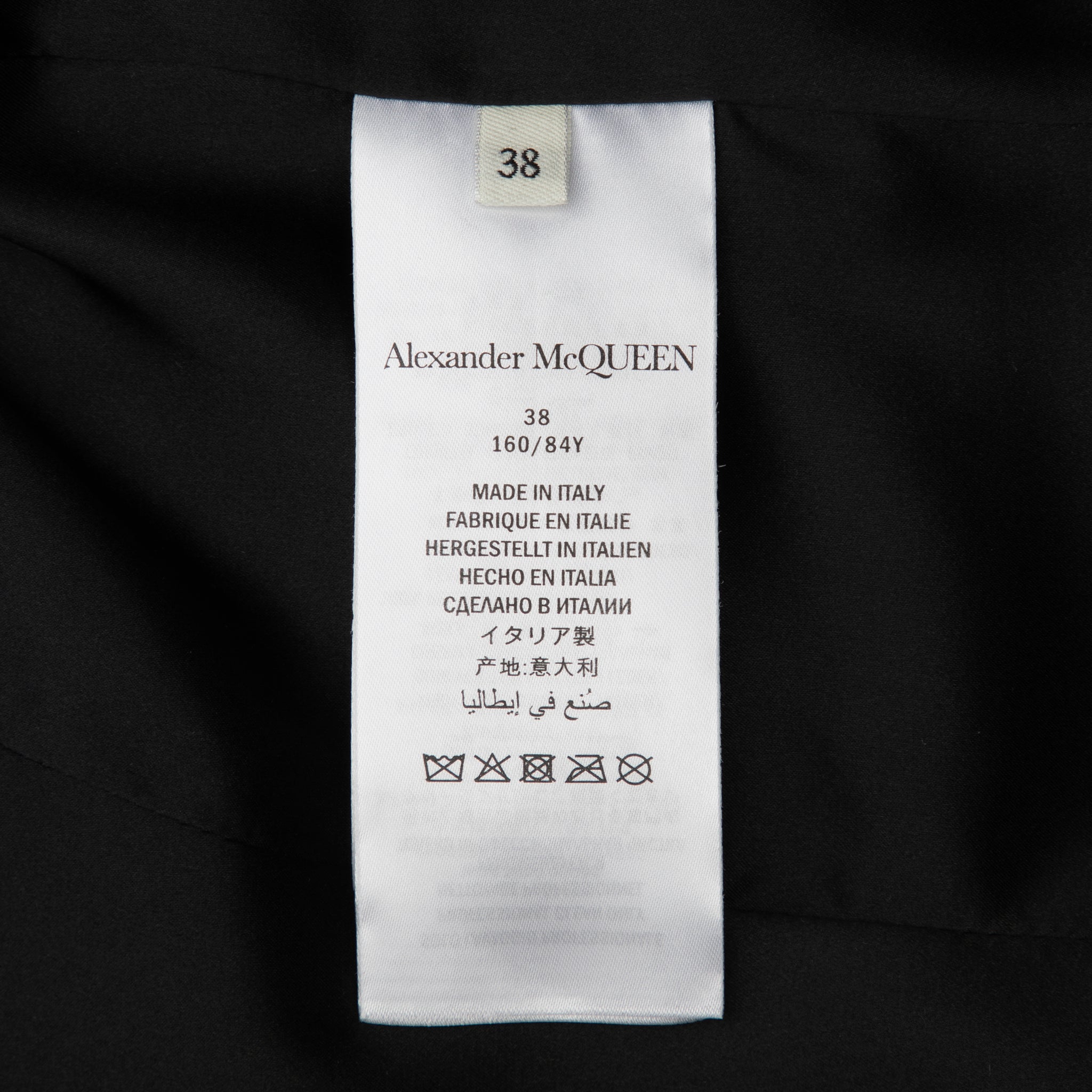 Alexander McQueen Studded Leather Blazer in Black 38 IT