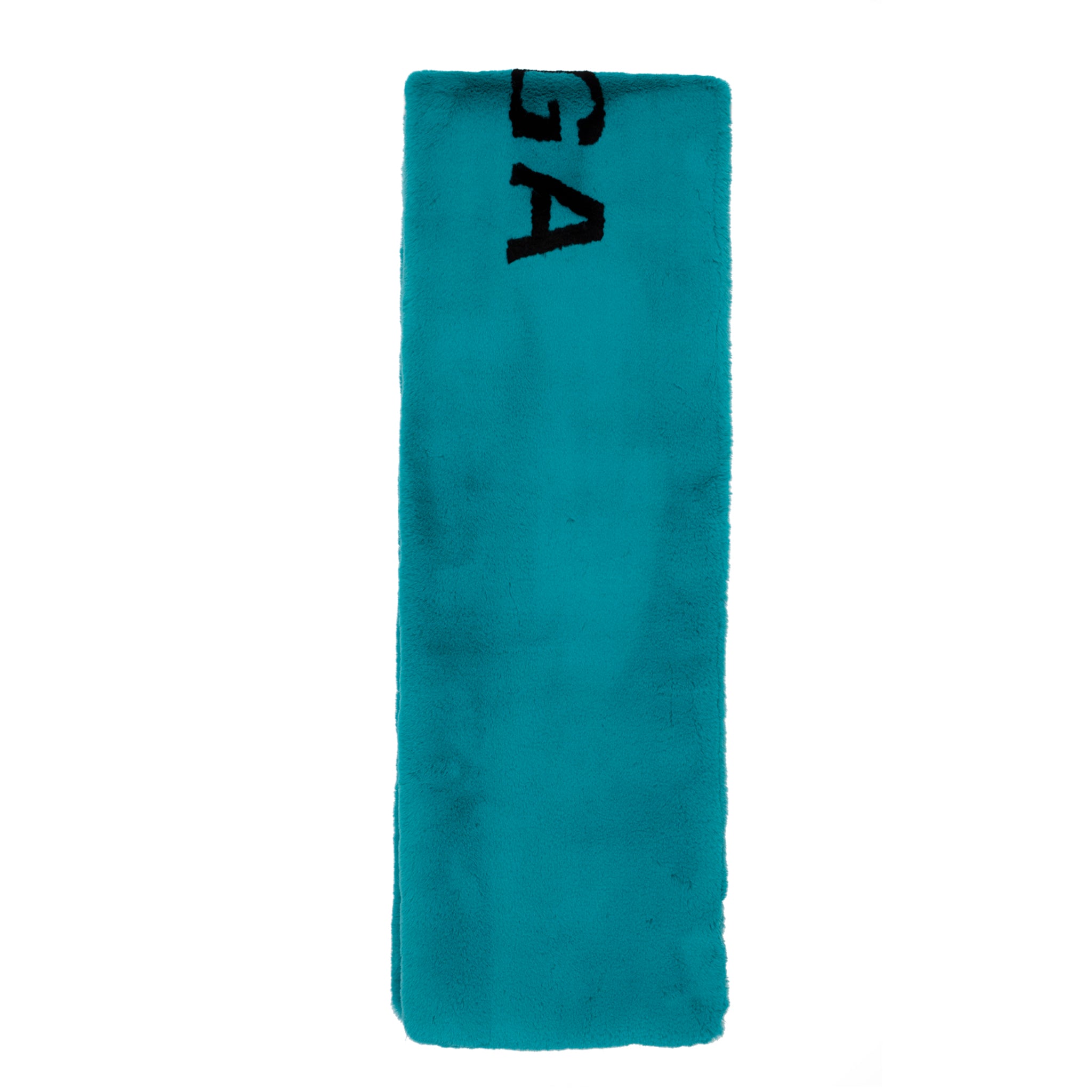 Balenciaga Turquoise Faux Fur Scarf