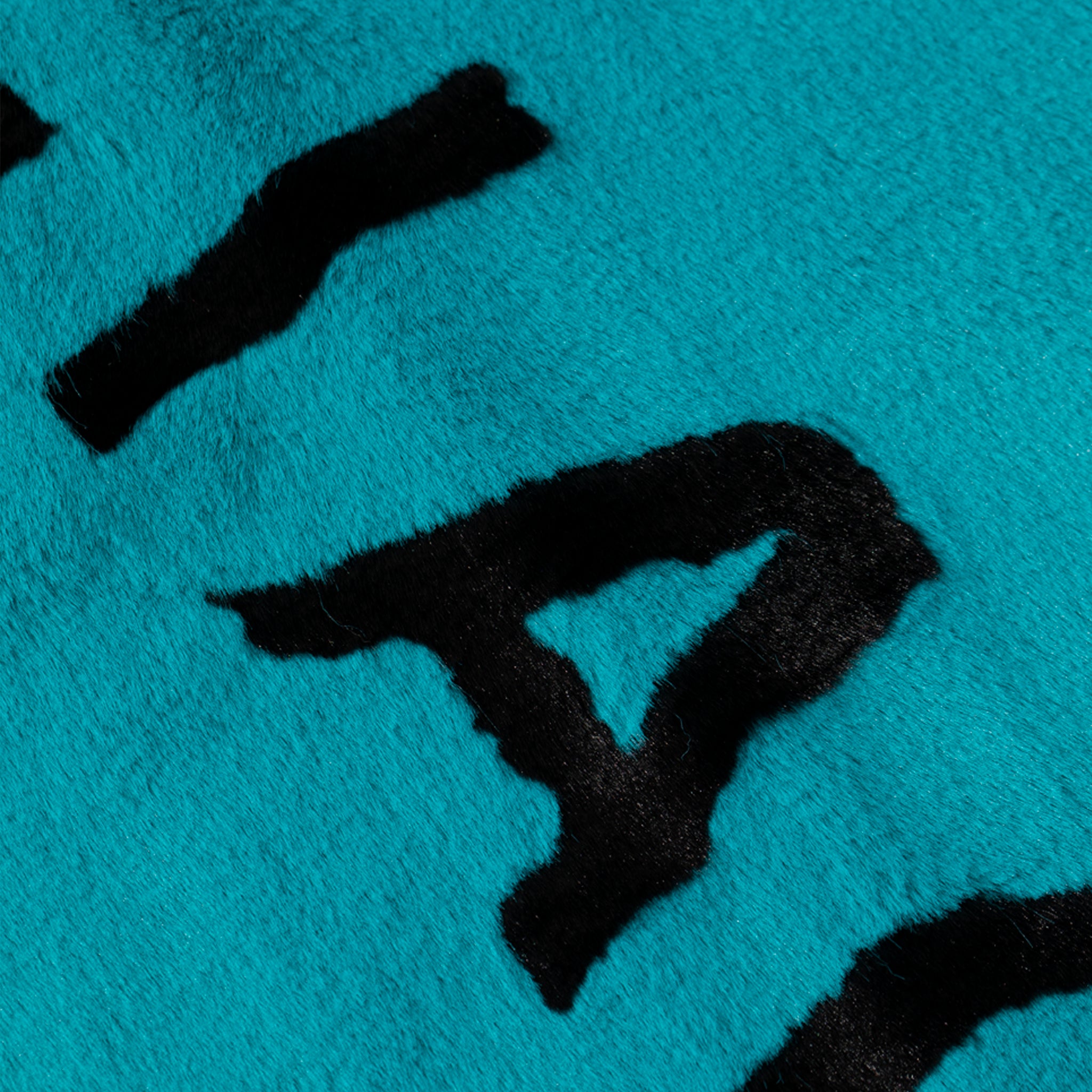 Balenciaga Turquoise Faux Fur Scarf