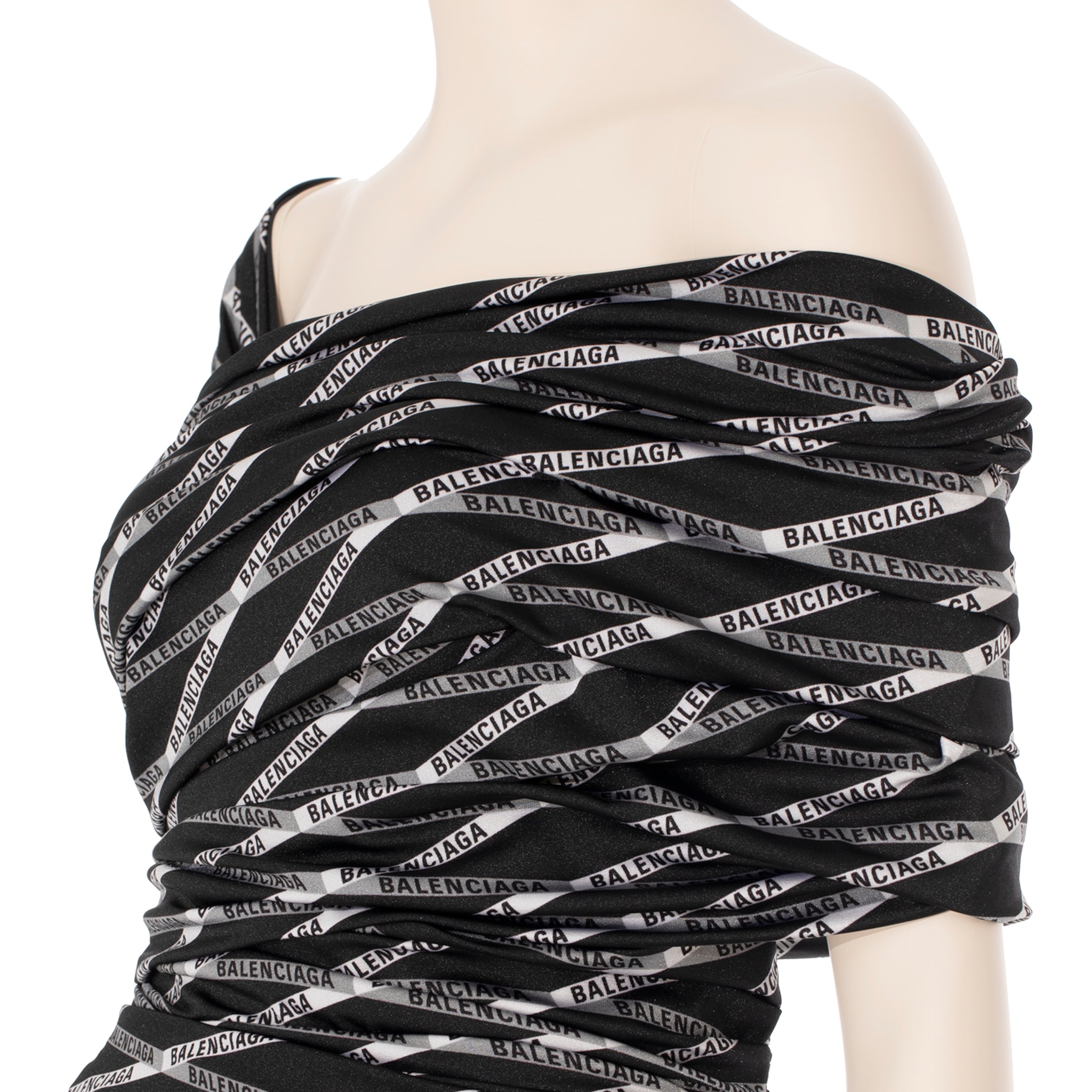 Balenciaga Mini Dress Black & White 36 FR