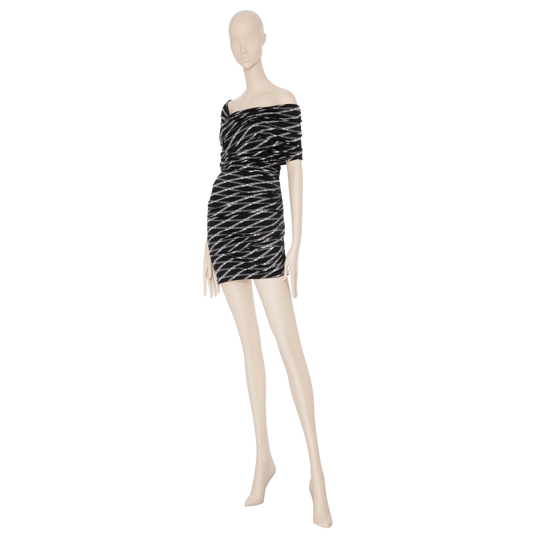 Balenciaga Mini Dress Black & White 36 FR