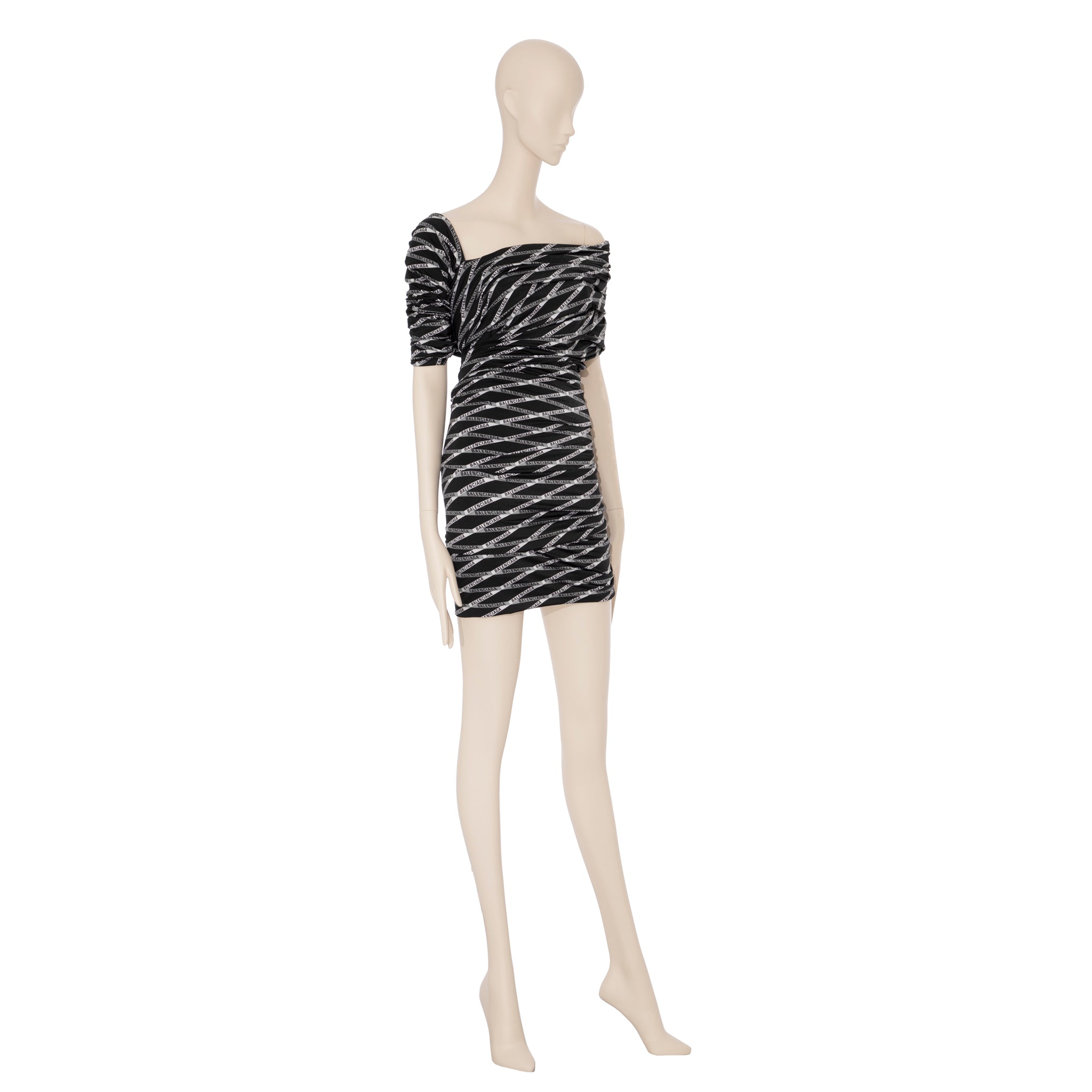 Balenciaga Mini Dress Black & White 36 FR