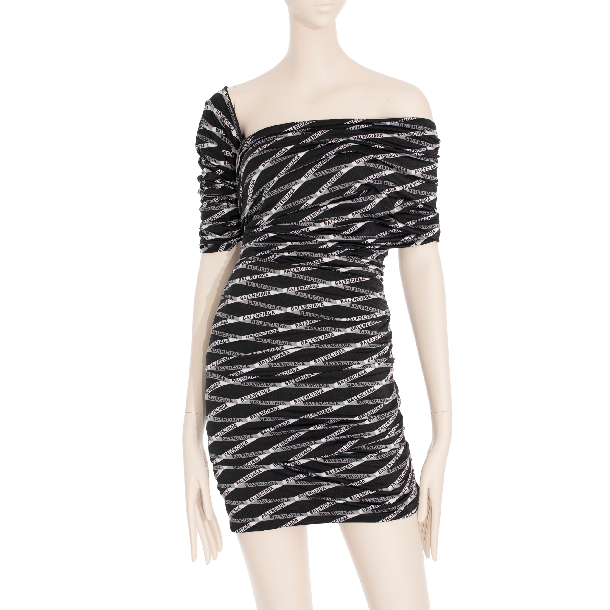 Balenciaga Mini Dress Black & White 36 FR