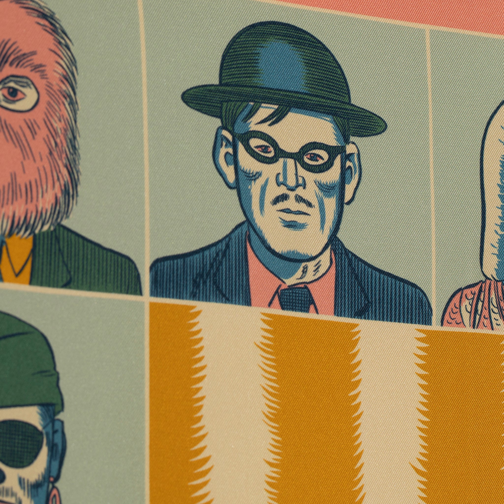 Hermes Double Sided "Dress Code" Silk Scarf Rose, Jaune & Multicolour 90 cm