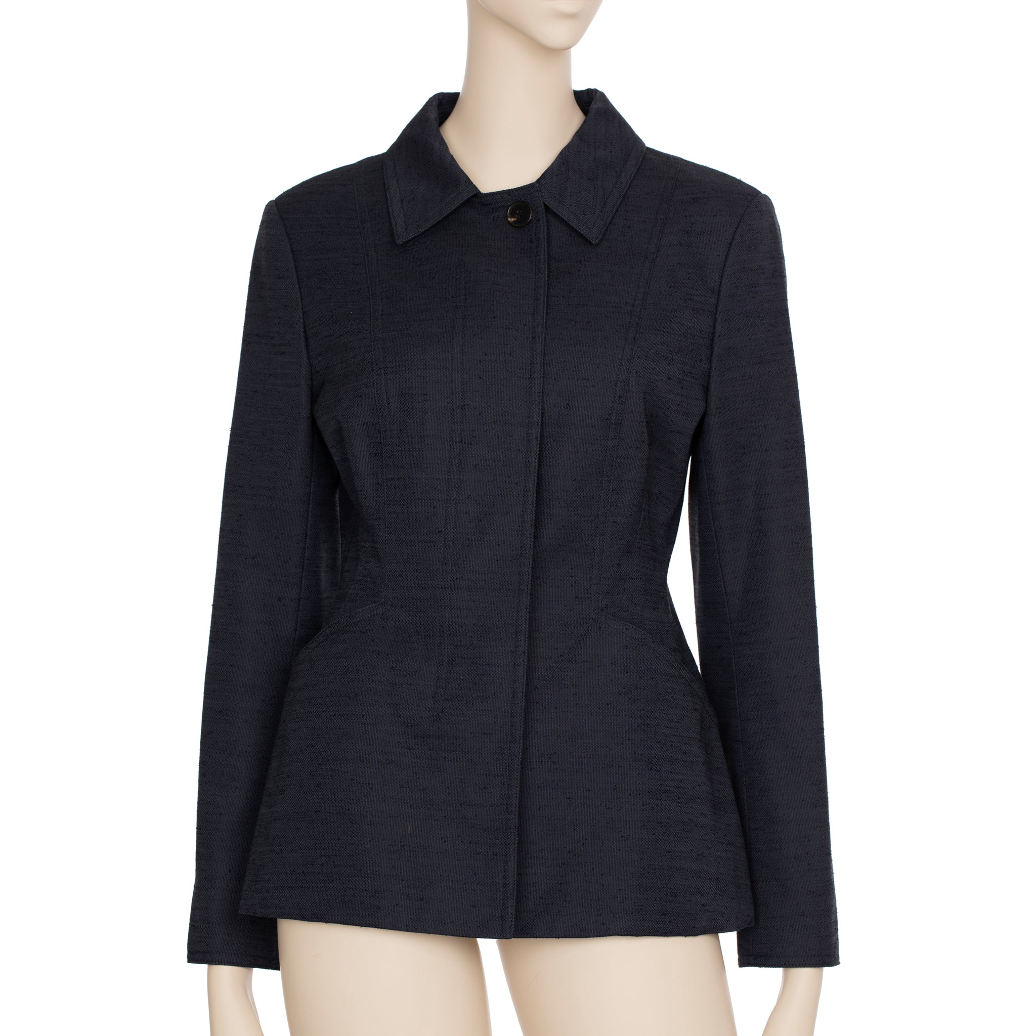 Christian Dior Womens Navy Denim Bar Jacket 36 FR