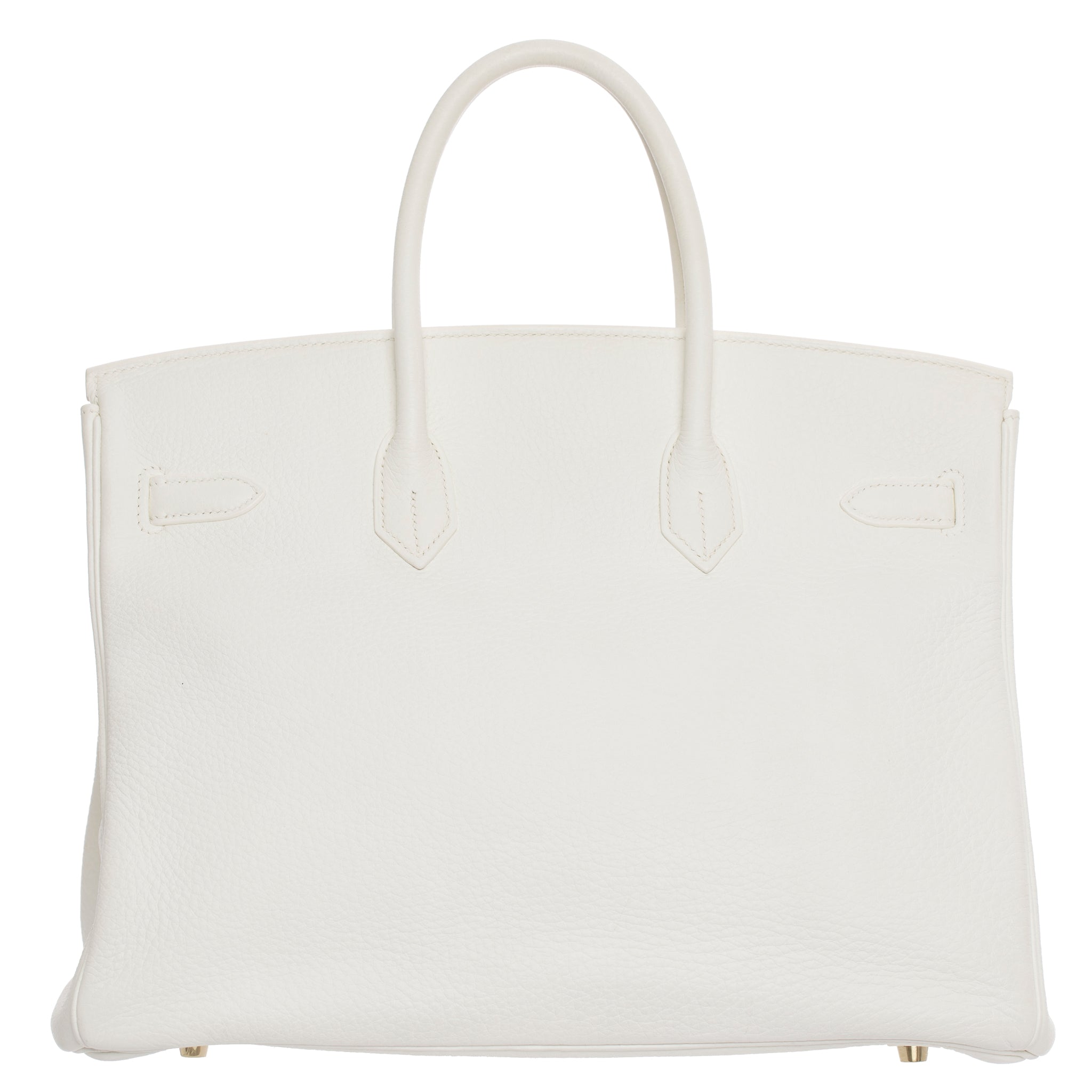 Hermes Birkin 35cm White Clemence Leather Gold Hardware