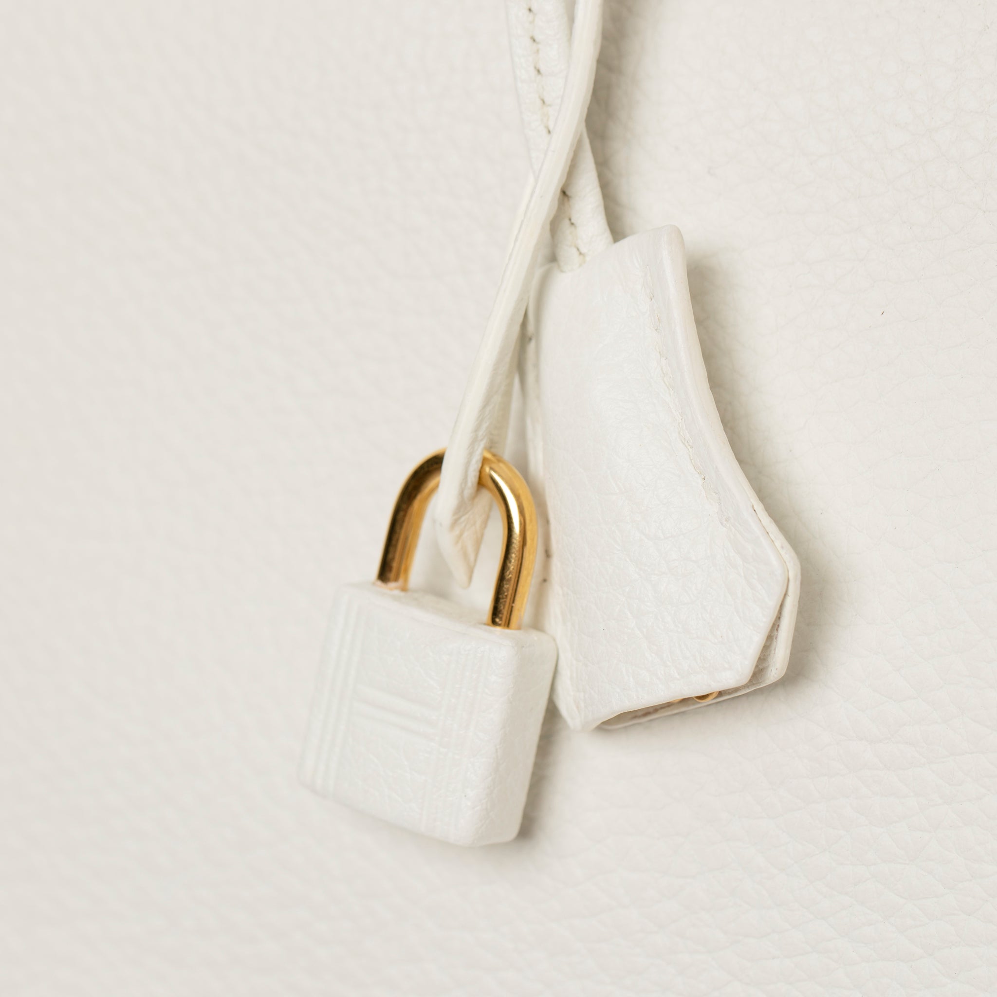 Hermes Birkin 35cm White Clemence Leather Gold Hardware