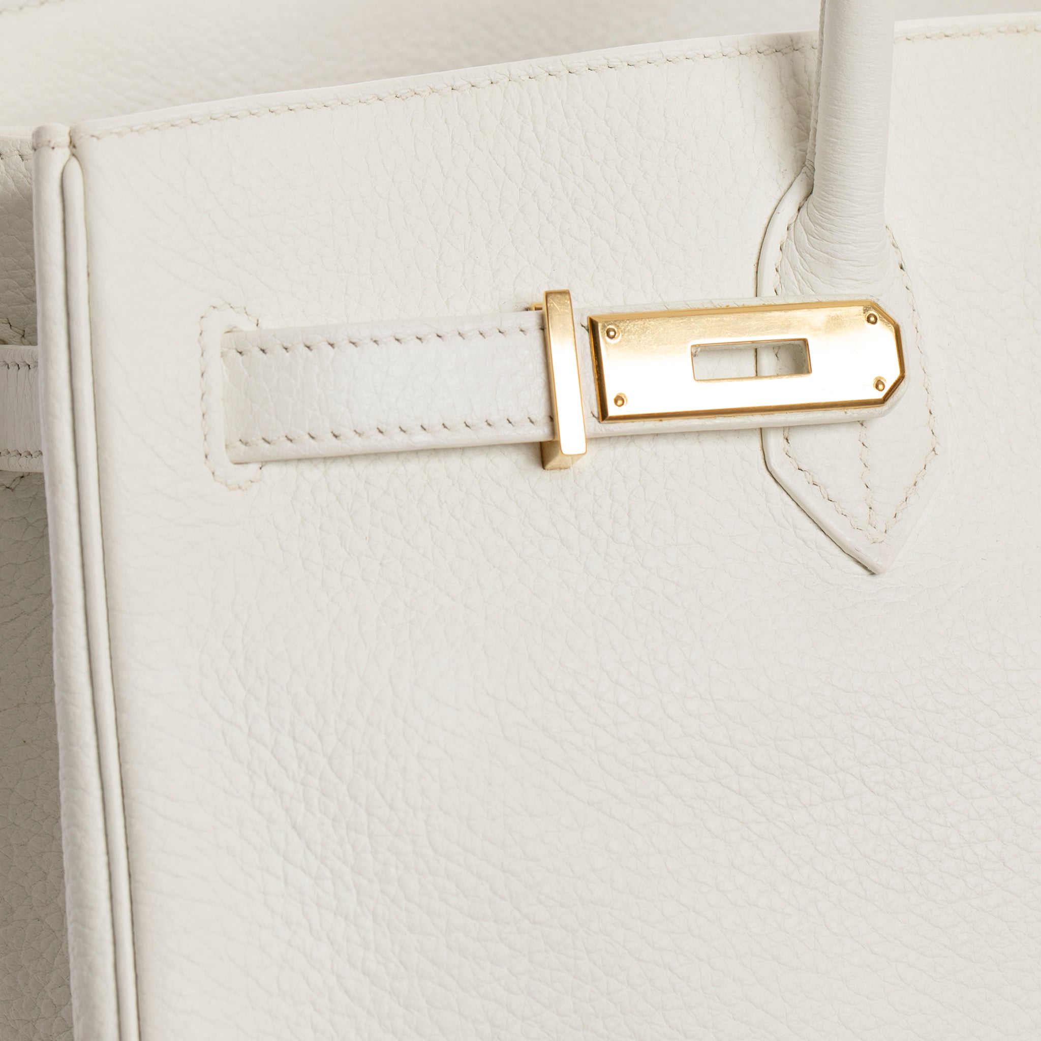 Hermes Birkin 35cm White Clemence Leather Gold Hardware