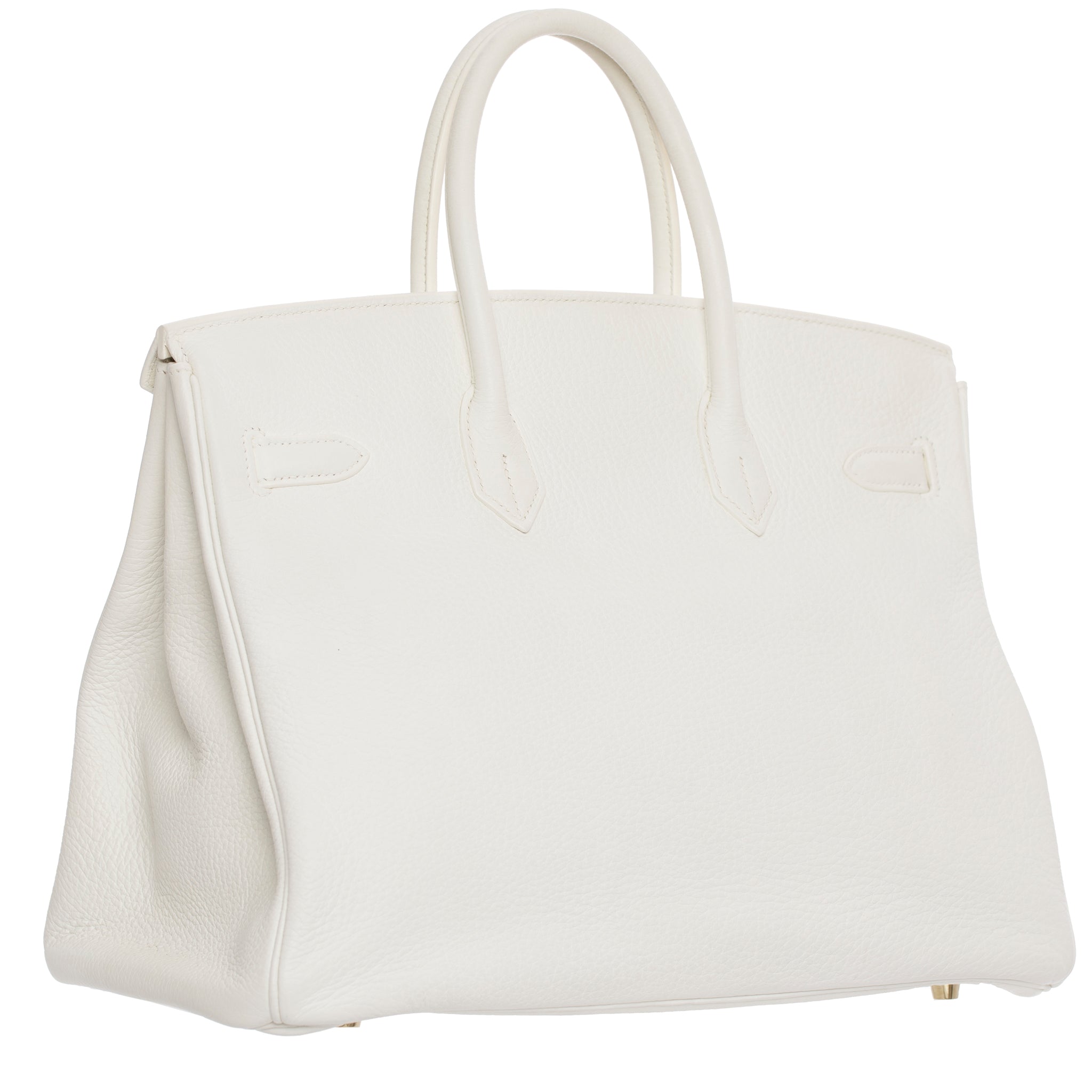 Hermes Birkin 35cm White Clemence Leather Gold Hardware