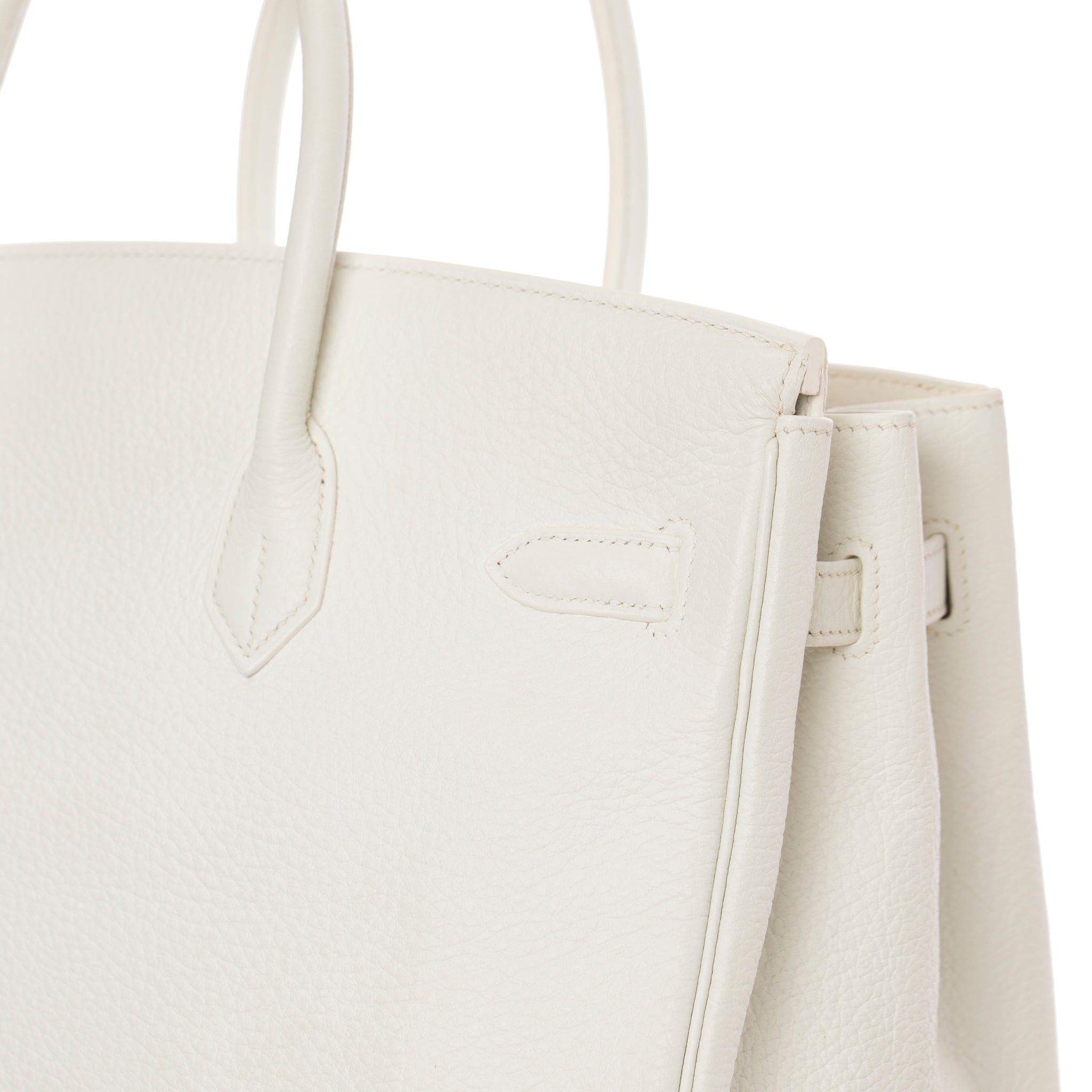 Hermes Birkin 35cm White Clemence Leather Gold Hardware