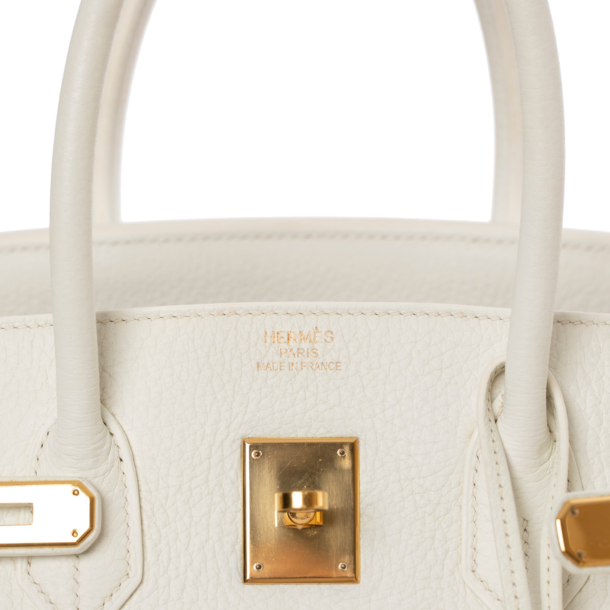 Hermes Birkin 35cm White Clemence Leather Gold Hardware