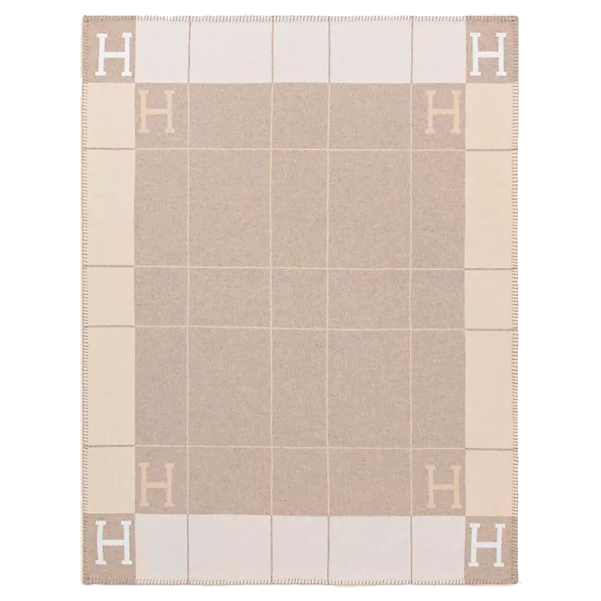 Hermes Avalon III Blanket Coco Camomille Wool & Cashmere