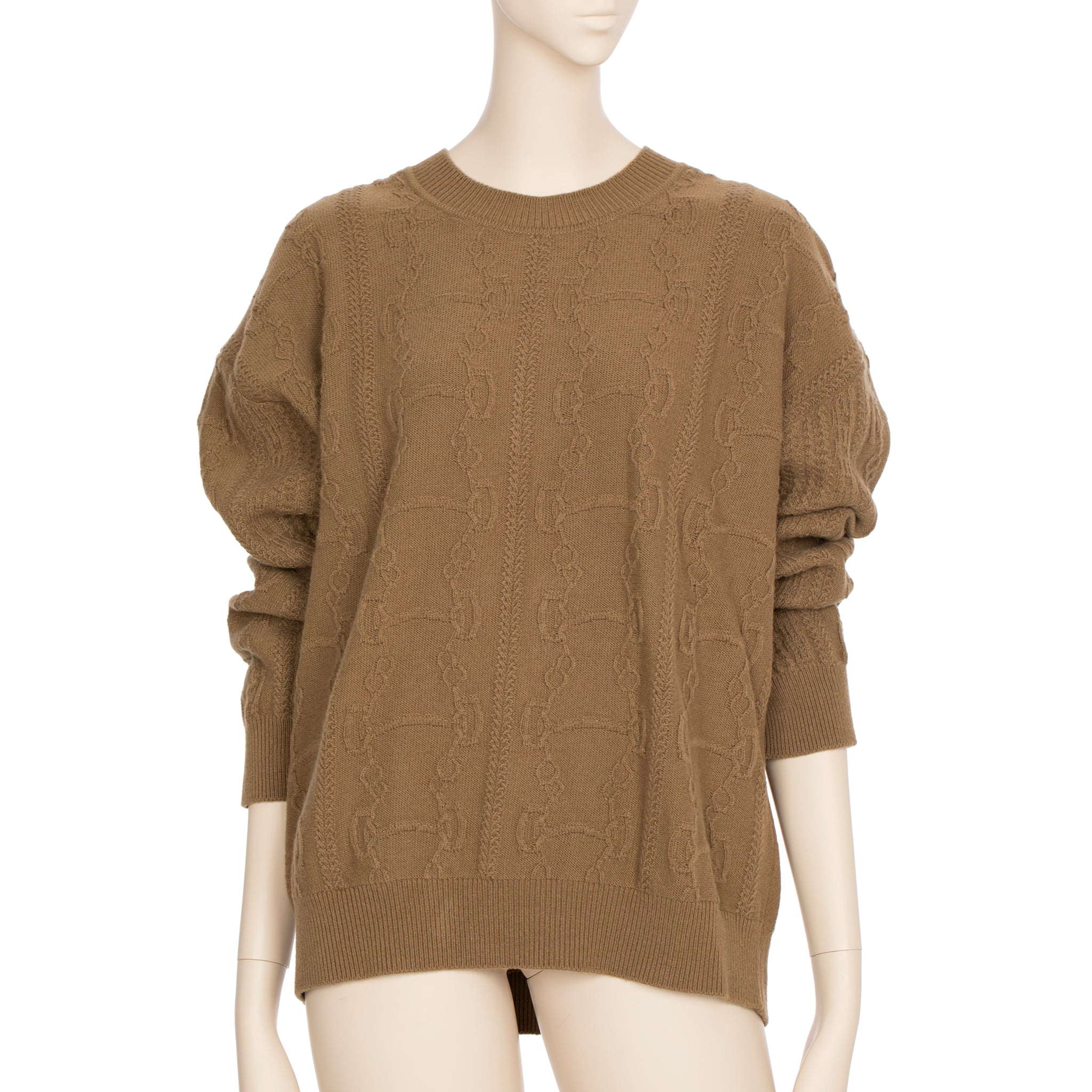 Hermes Womens Knit Sweater Vert Gobi 38 FR