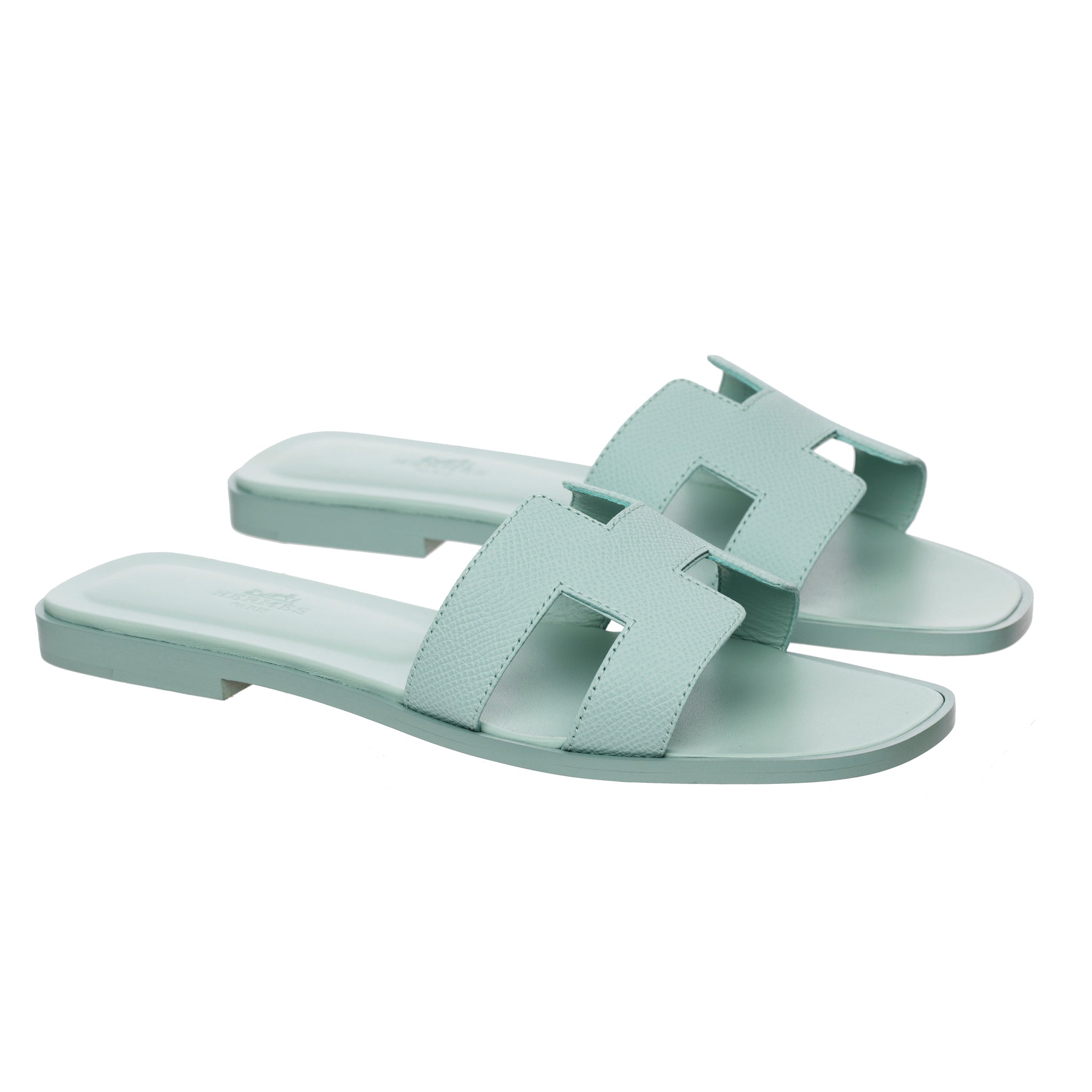 Hermes Oran Blue Pale Epsom Leather