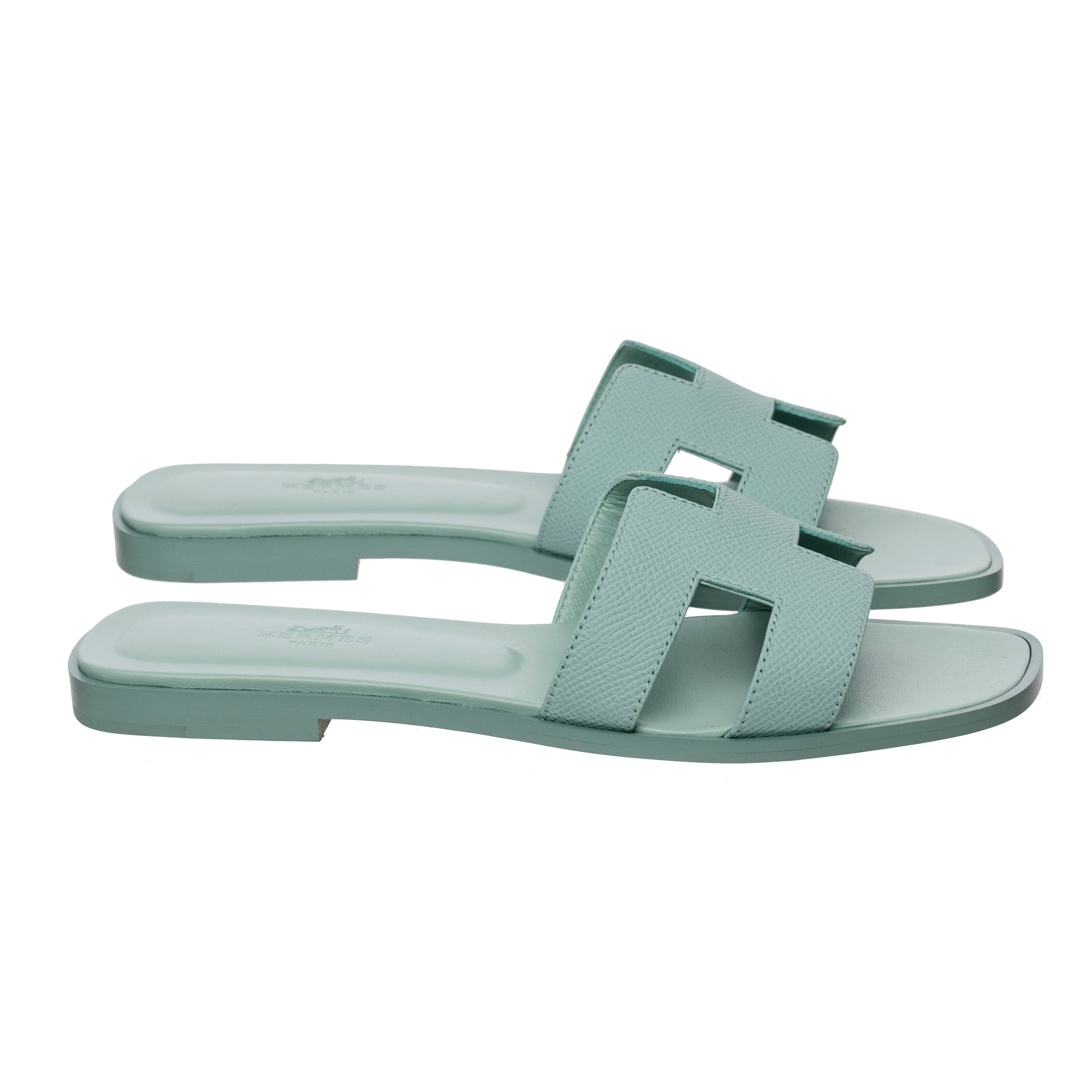 Hermes Oran Blue Pale Epsom Leather