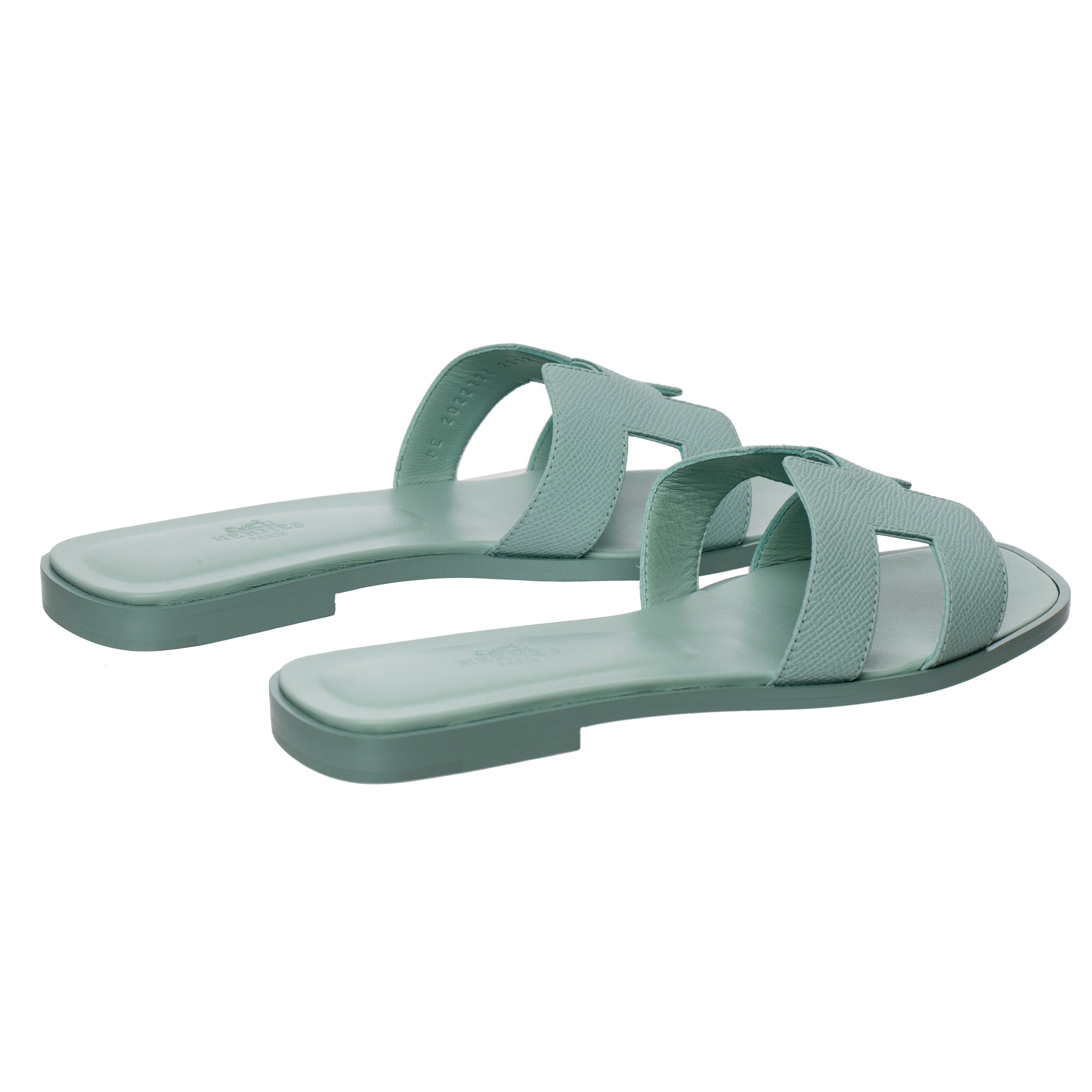 Hermes Oran Blue Pale Epsom Leather