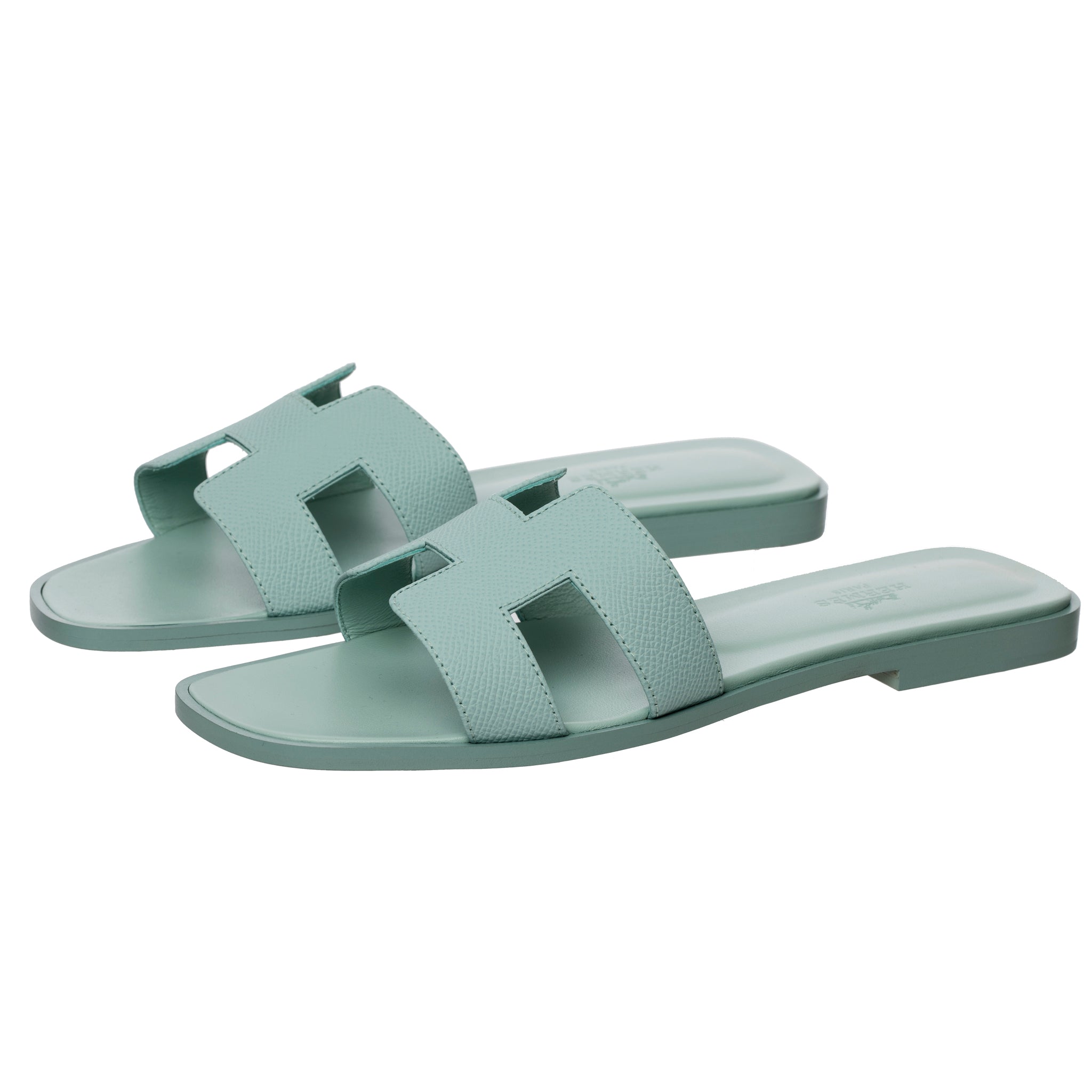 Hermes Oran Blue Pale Epsom Leather