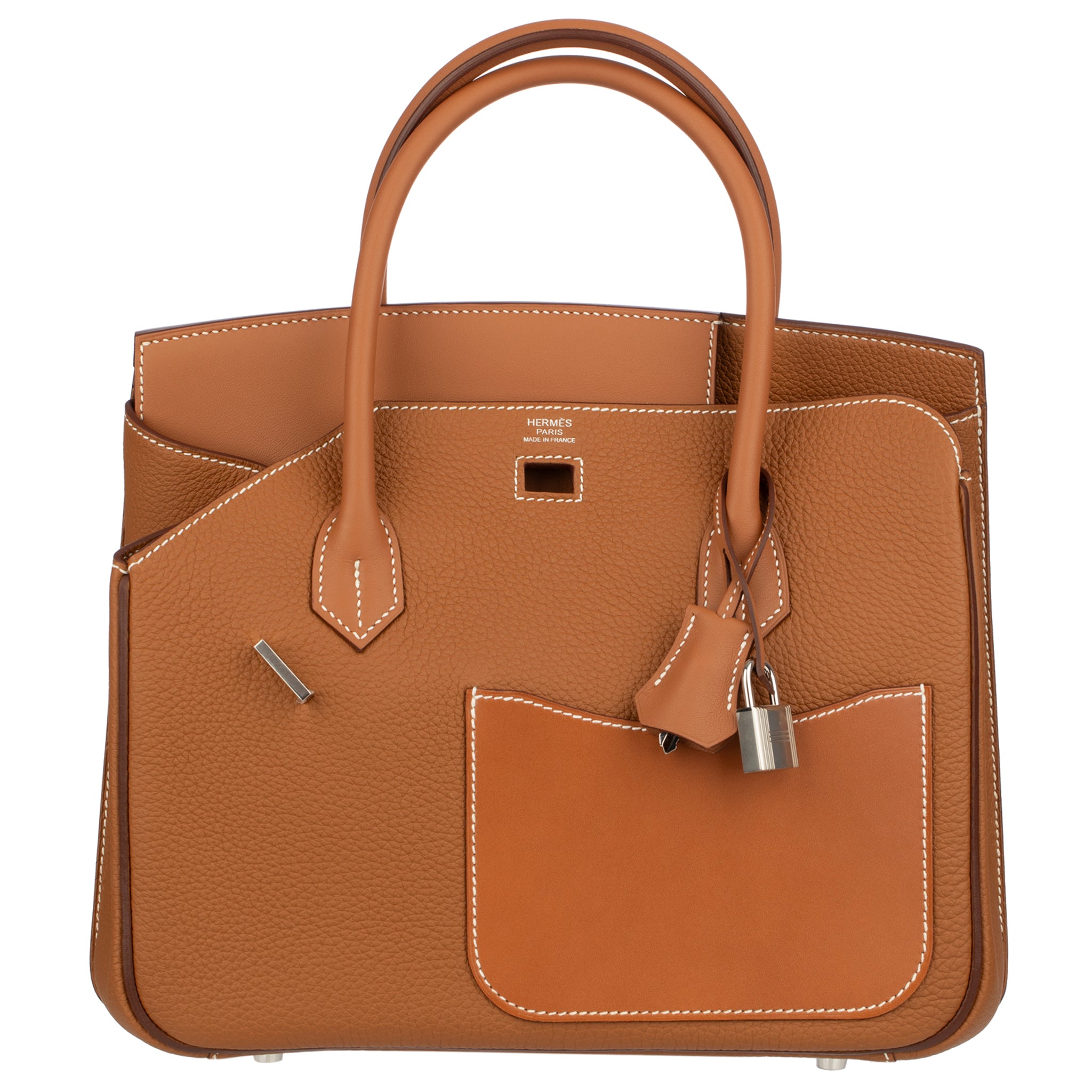 Hermes Birkin Desordre 30cm Gold Togo and Swift Leather Palladium Hardware