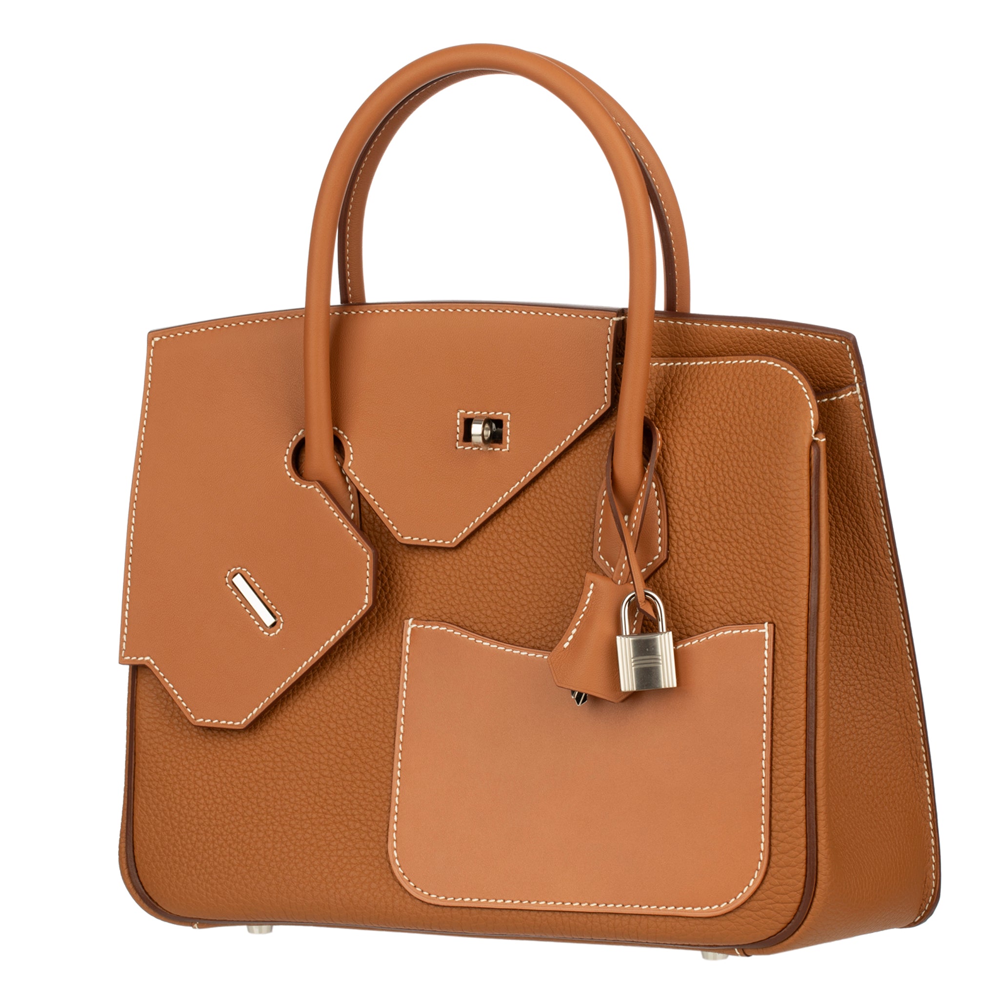 Hermes Birkin Desordre 30cm Gold Togo and Swift Leather Palladium Hardware