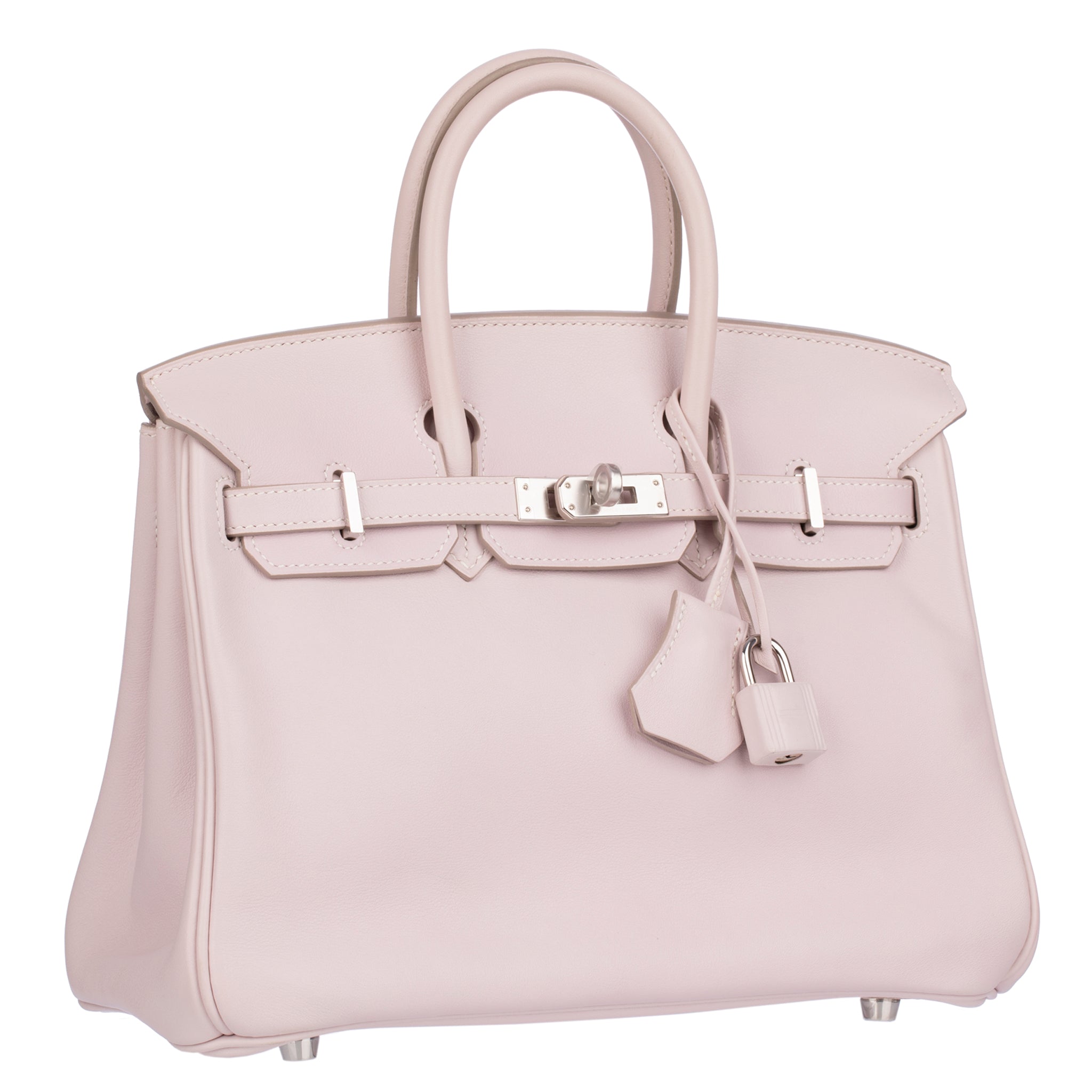 Hermes Birkin 25cm Rose Dragee Swift Leather Palladium Hardware