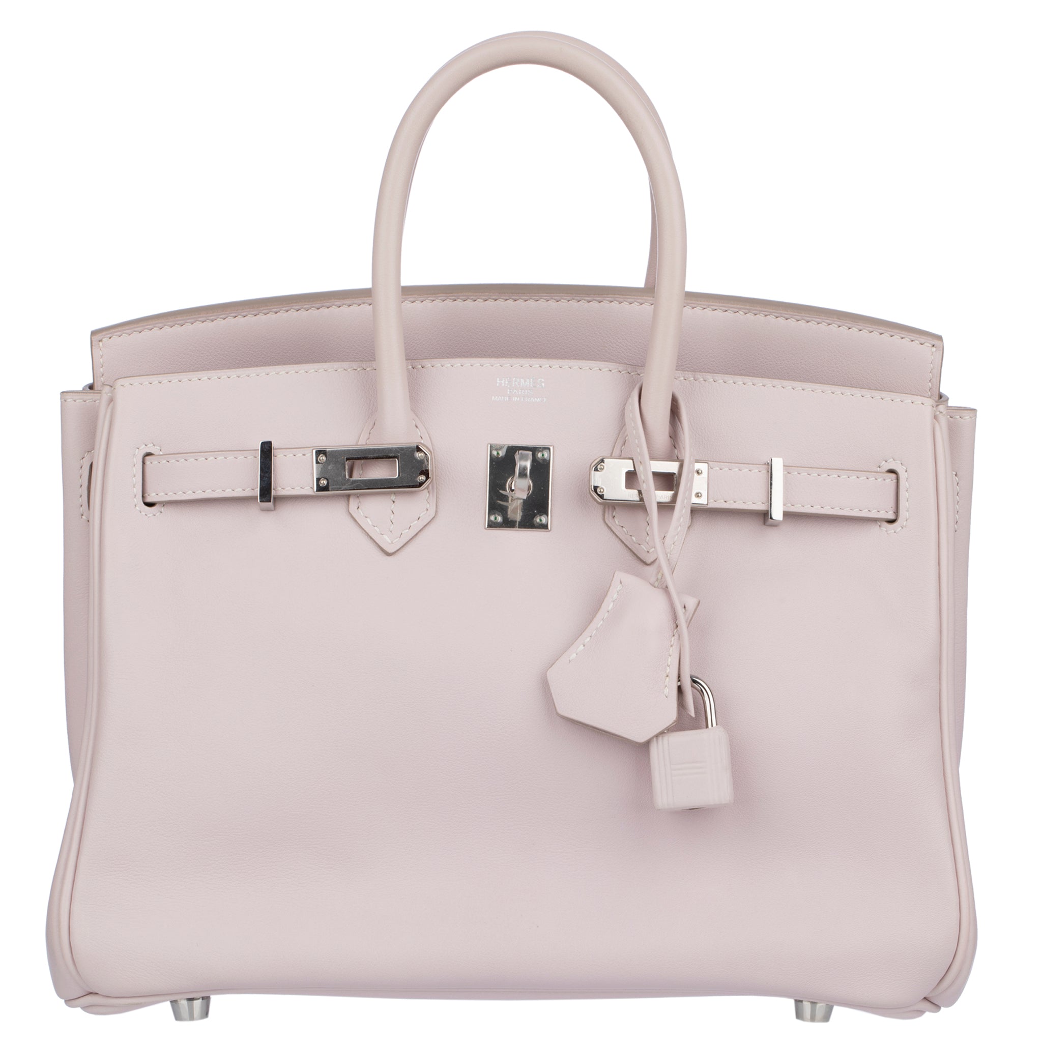 Hermes Birkin 25cm Rose Dragee Swift Leather Palladium Hardware