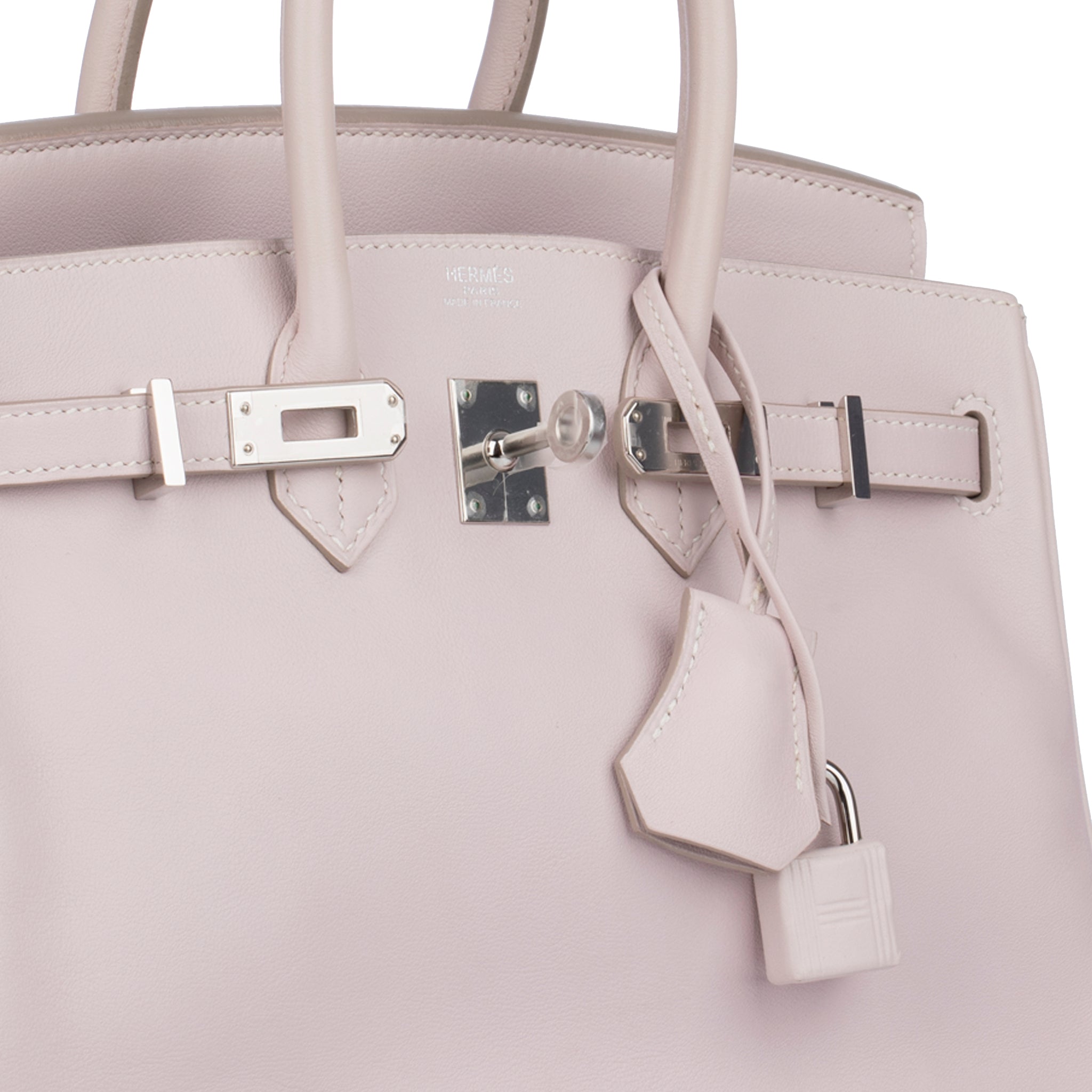 Hermes Birkin 25cm Rose Dragee Swift Leather Palladium Hardware