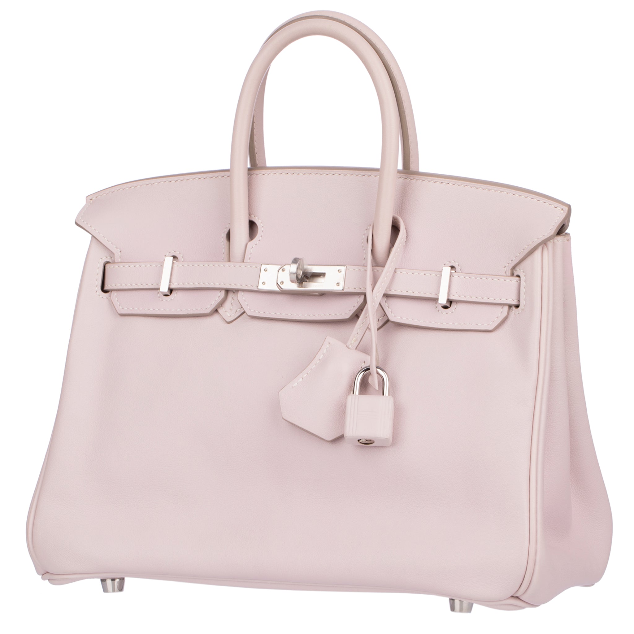 Hermes Birkin 25cm Rose Dragee Swift Leather Palladium Hardware