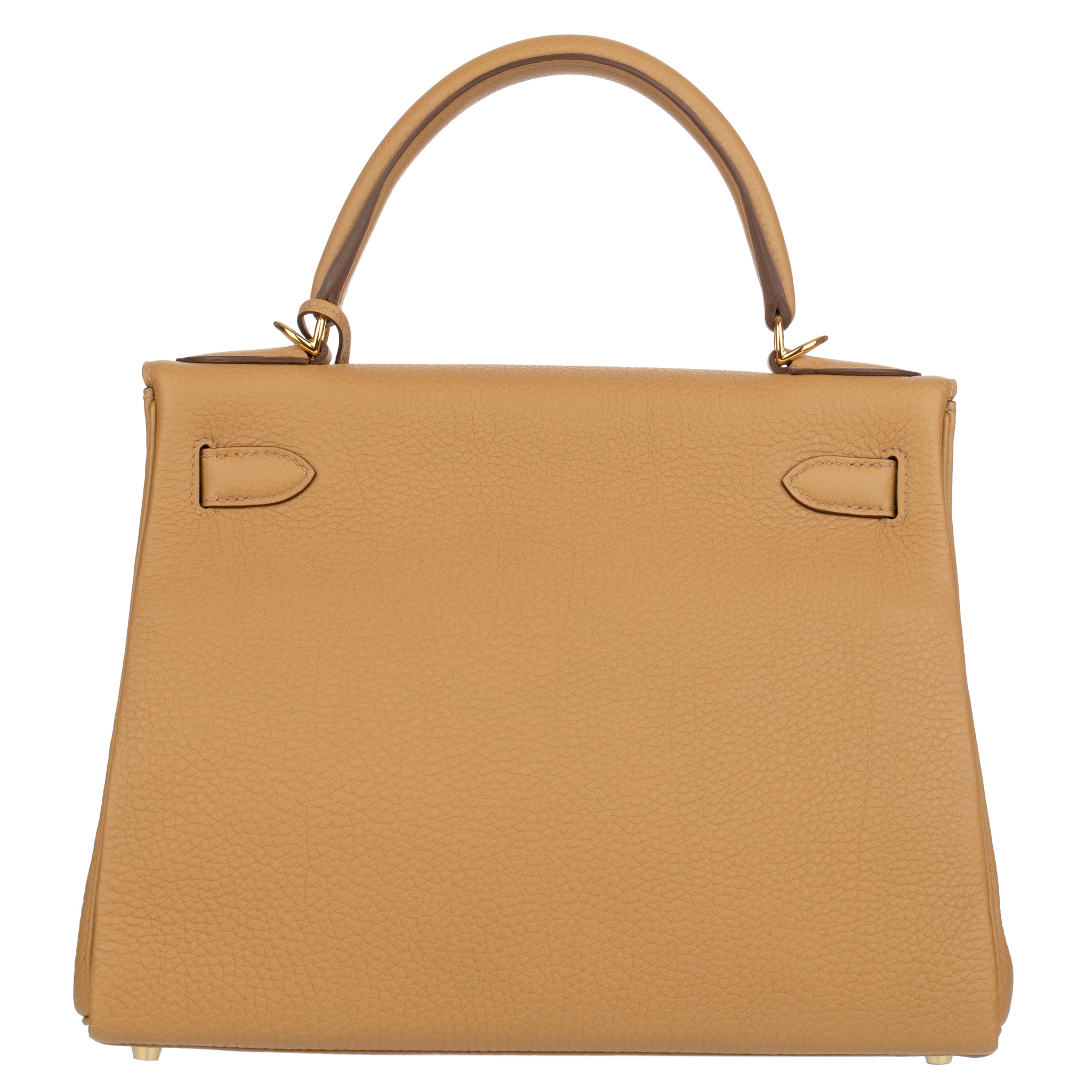 Hermes Kelly 28cm Biscuit Togo Leather Gold Hardware