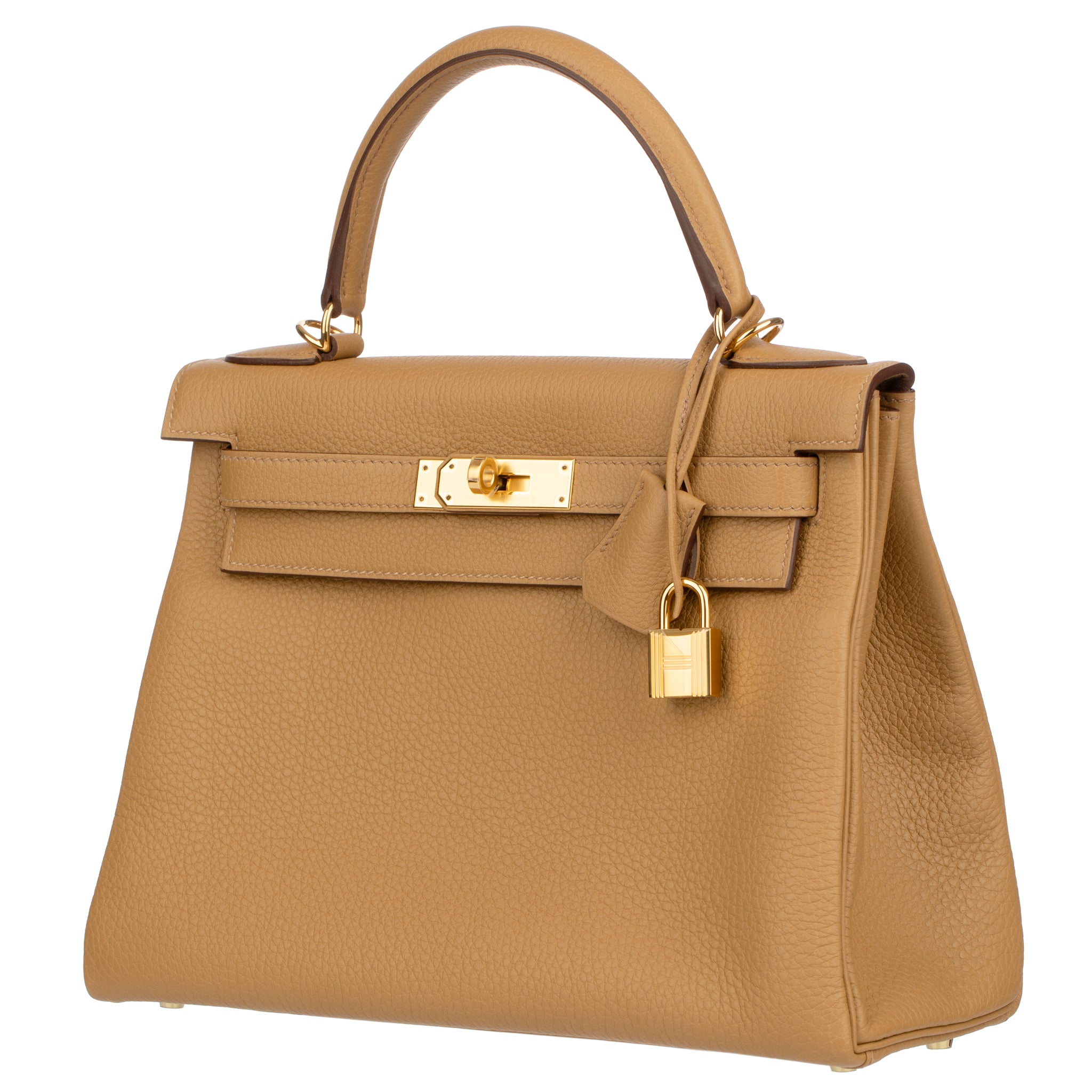 Hermes Kelly 28cm Biscuit Togo Leather Gold Hardware