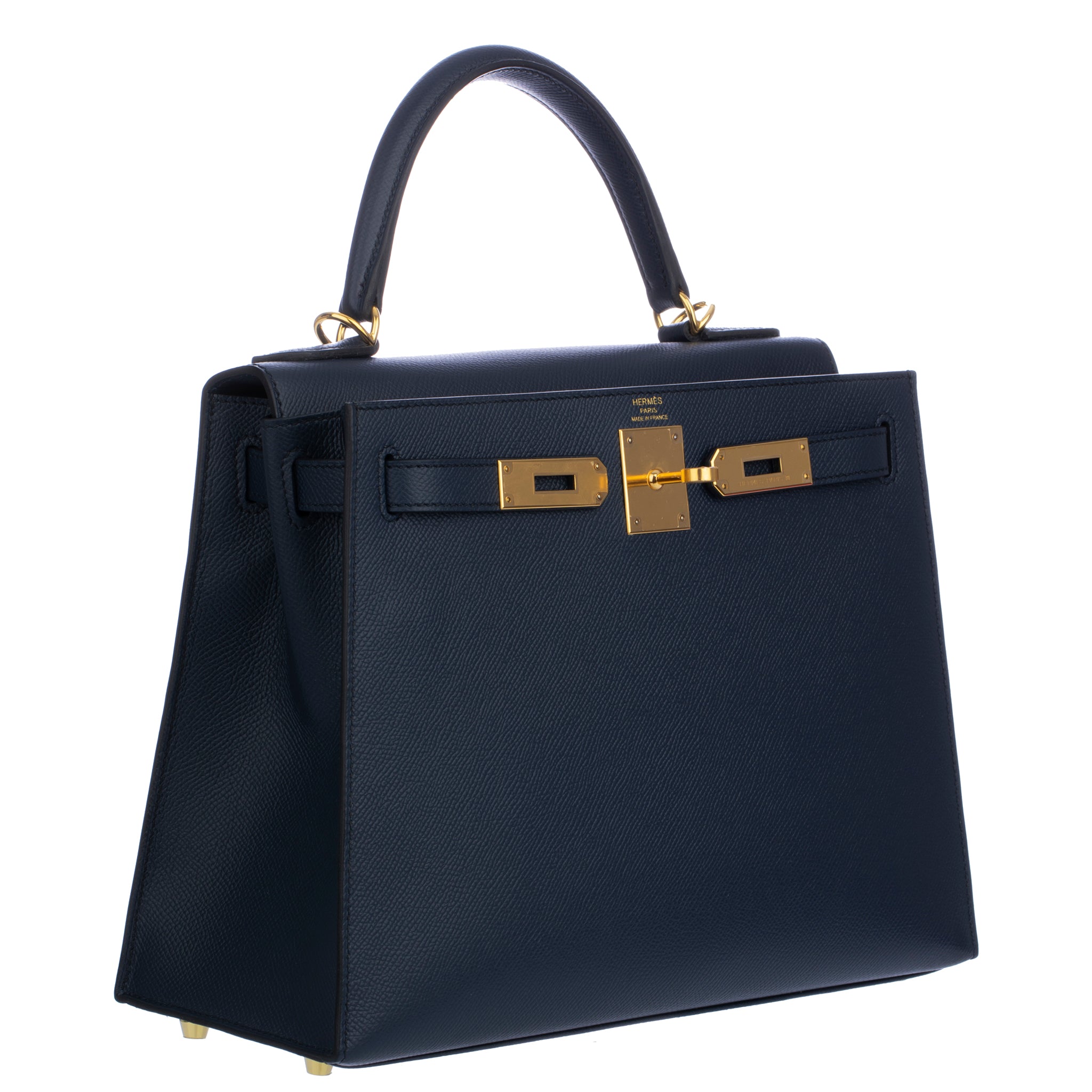 Hermes Kelly 28cm Blue Indigio Epsom Leather Gold Hardware