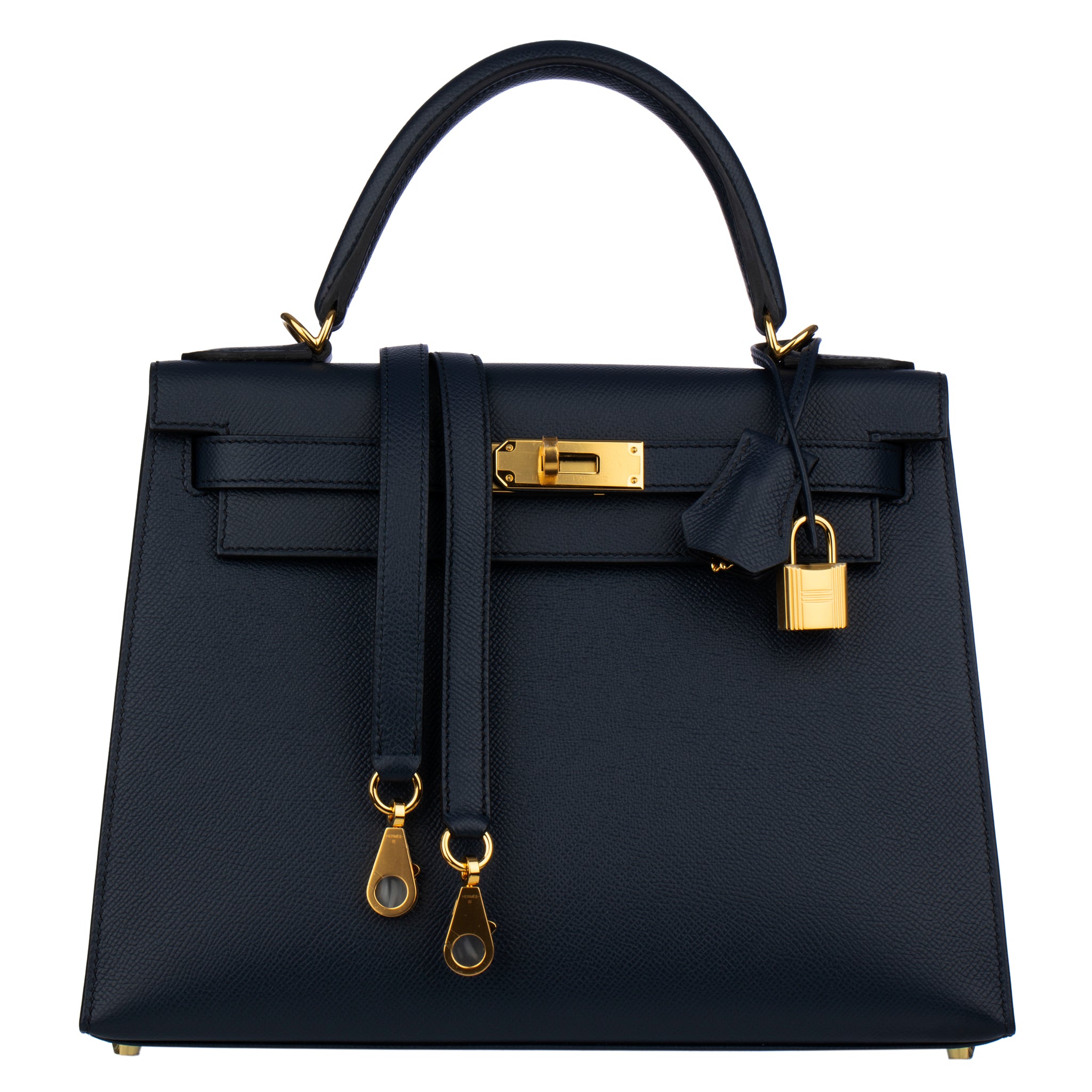 Hermes Kelly 28cm Blue Indigio Epsom Leather Gold Hardware