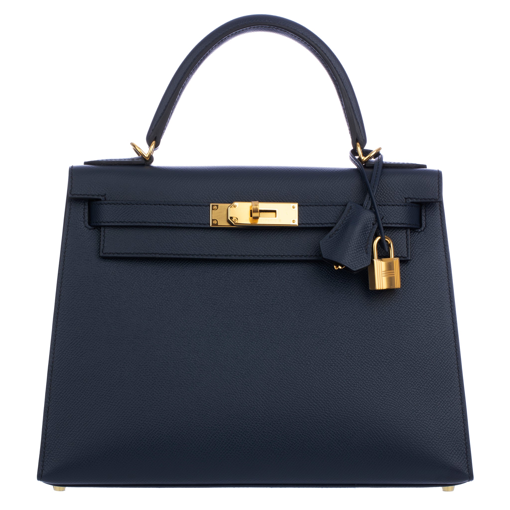 Hermes Kelly 28cm Blue Indigio Epsom Leather Gold Hardware