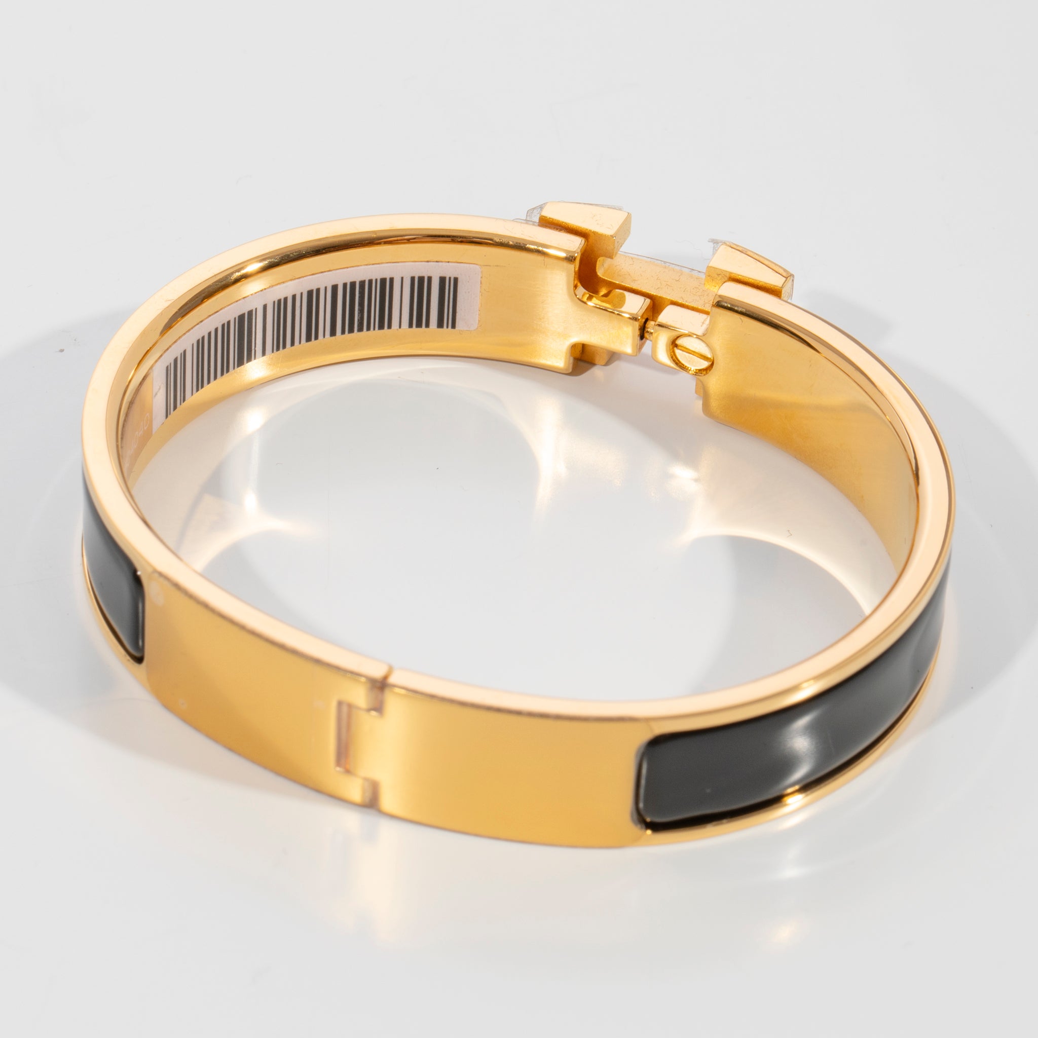 Hermes Clic H Bracelet Black & Gold Hardware