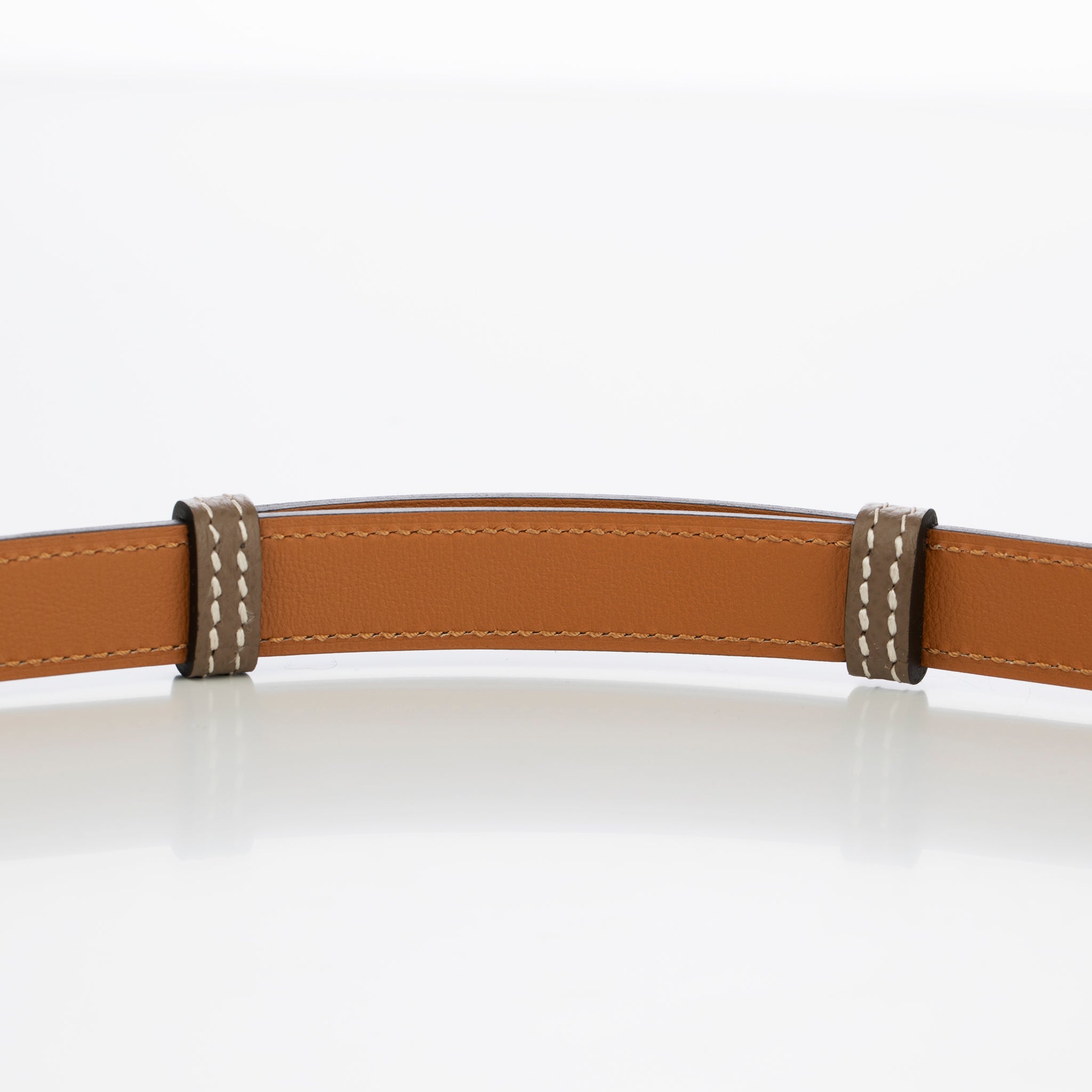 Hermes Kelly Belt Etoupe Epsom Leather Rose Gold Hardware