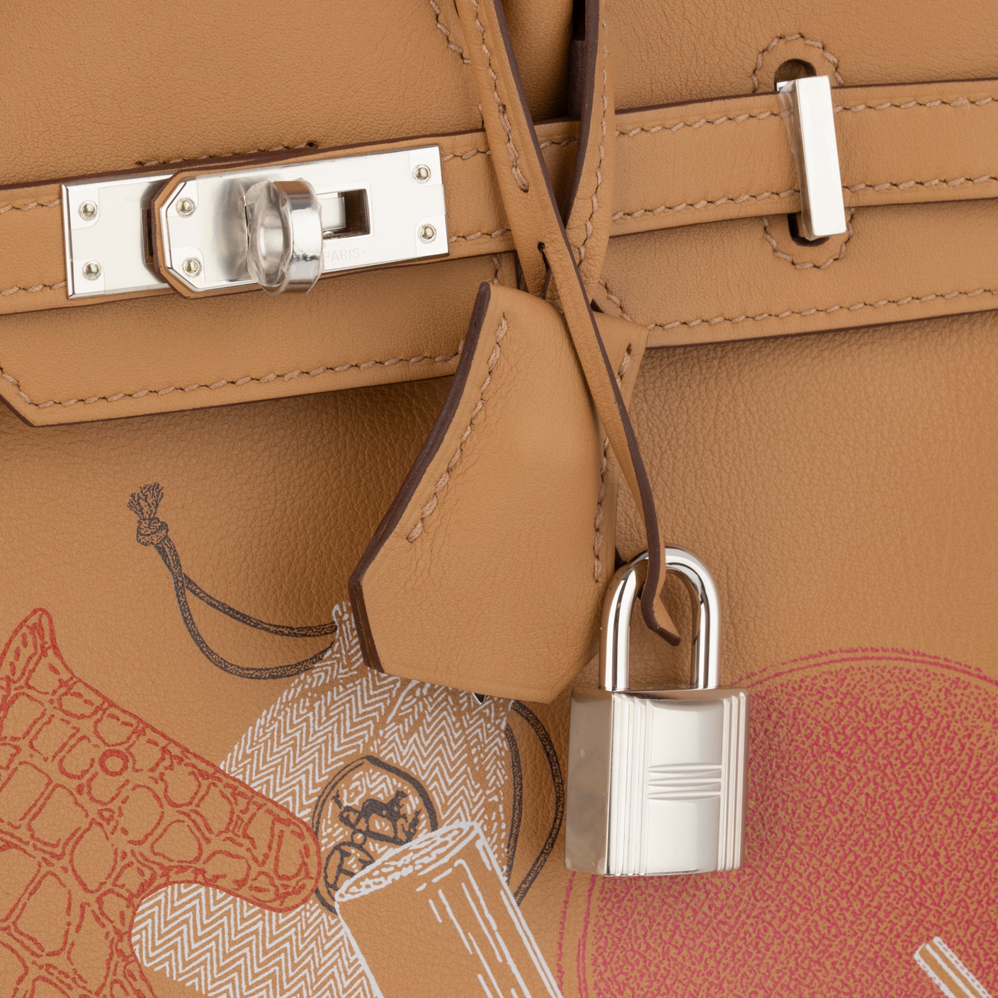 Hermes Birkin 25cm "In and Out" Biscuit Swift Leather Palladium Hardware