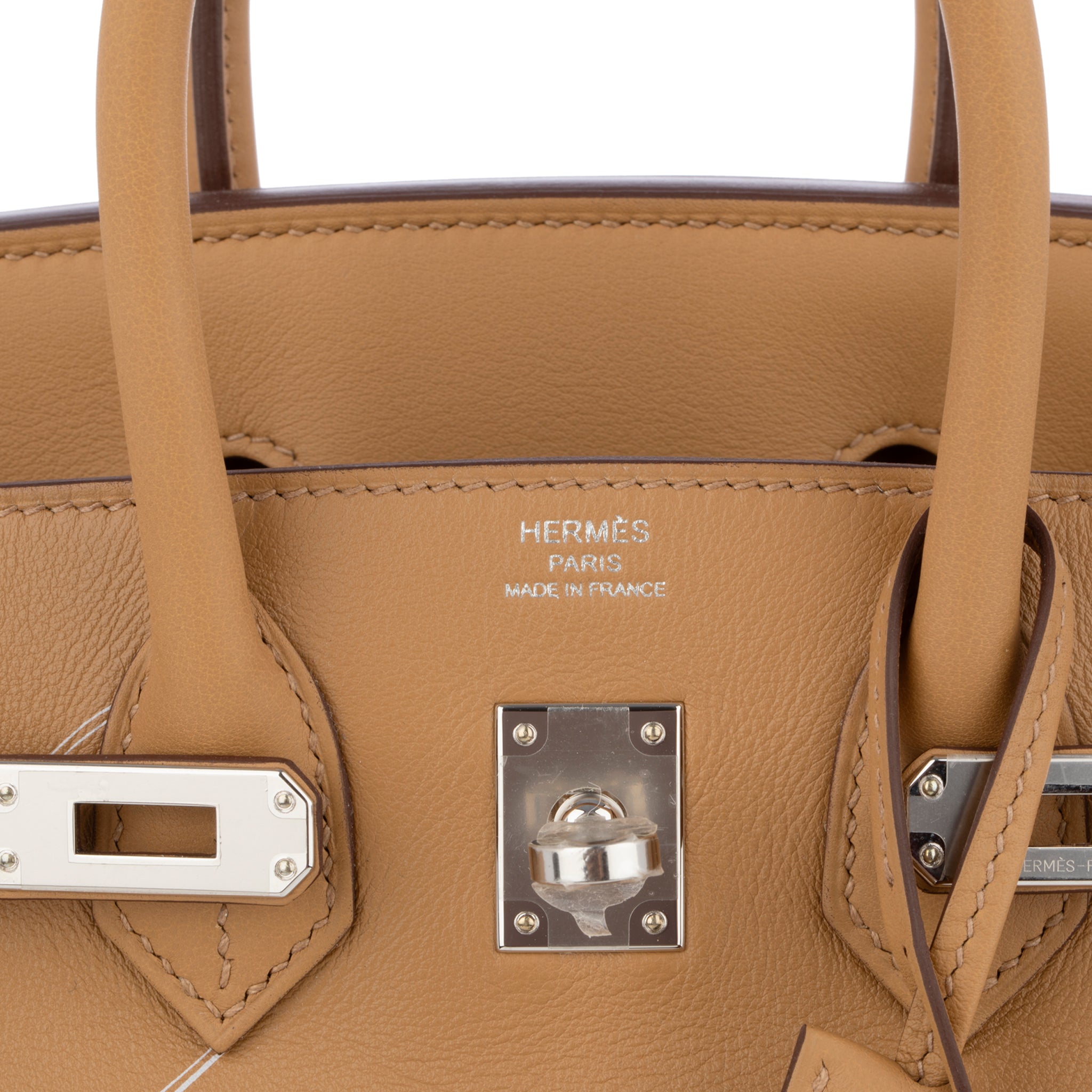 Hermes Birkin 25cm "In and Out" Biscuit Swift Leather Palladium Hardware