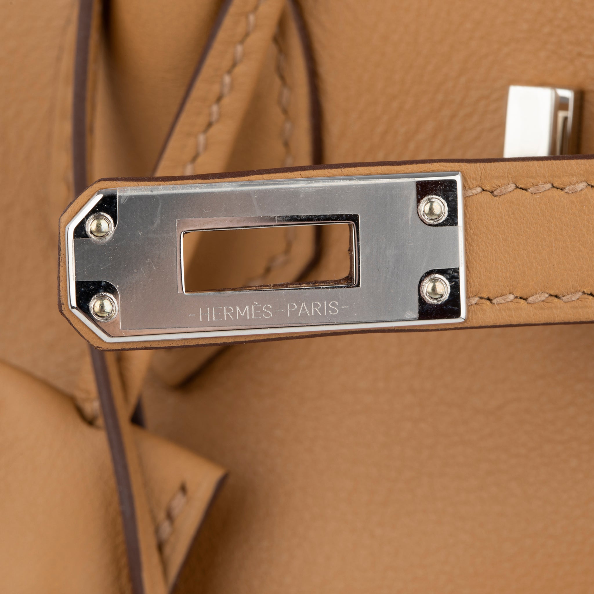 Hermes Birkin 25cm "In and Out" Biscuit Swift Leather Palladium Hardware