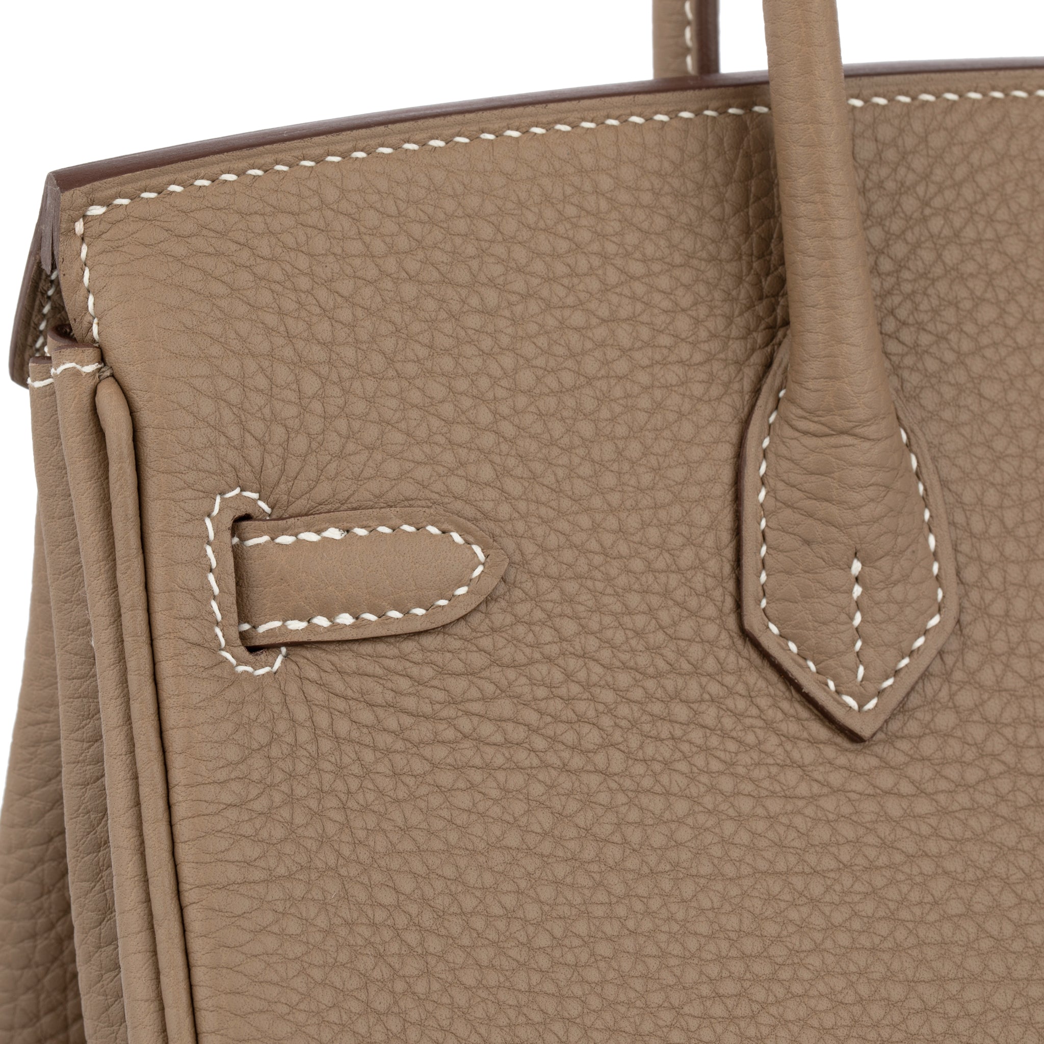 Hermes Birkin 25cm Etoupe Togo Leather Palladium Hardware