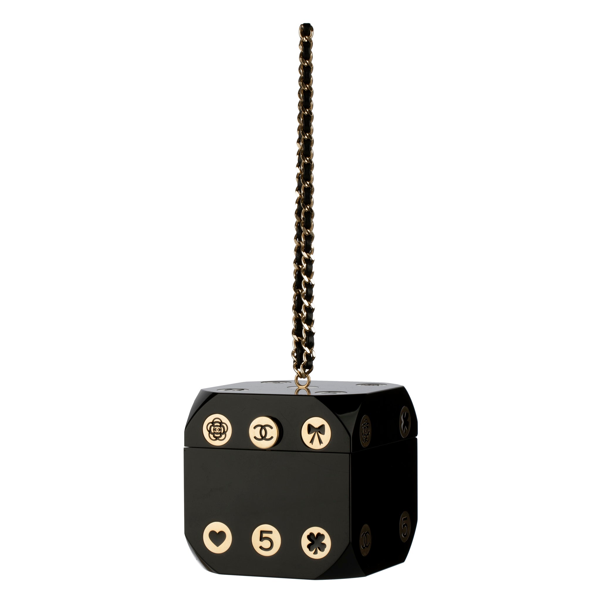 Chanel Minaudière Limited Edition Casino Dice Black Gold-Tone Hardware