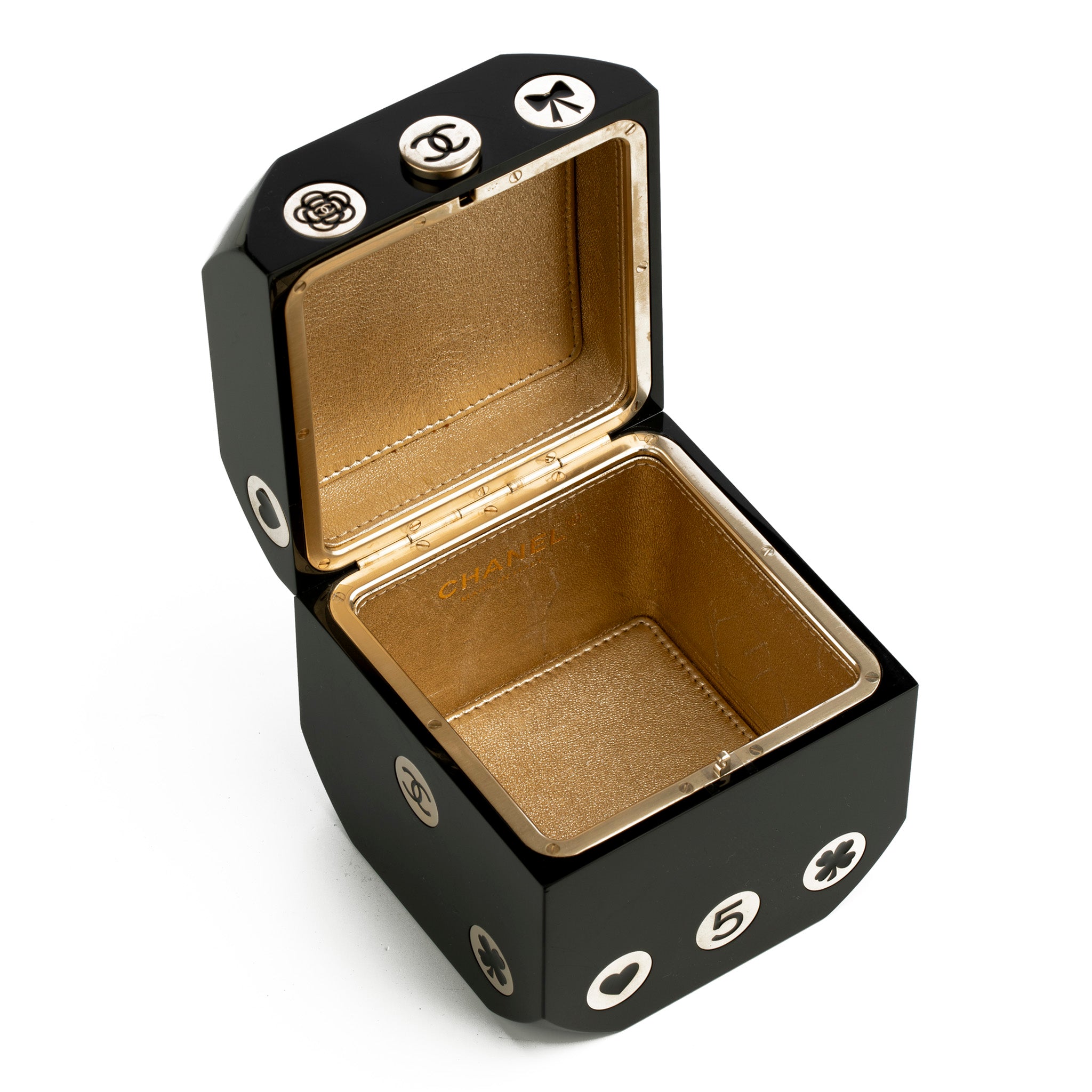 Chanel Minaudière Limited Edition Casino Dice Black Gold-Tone Hardware