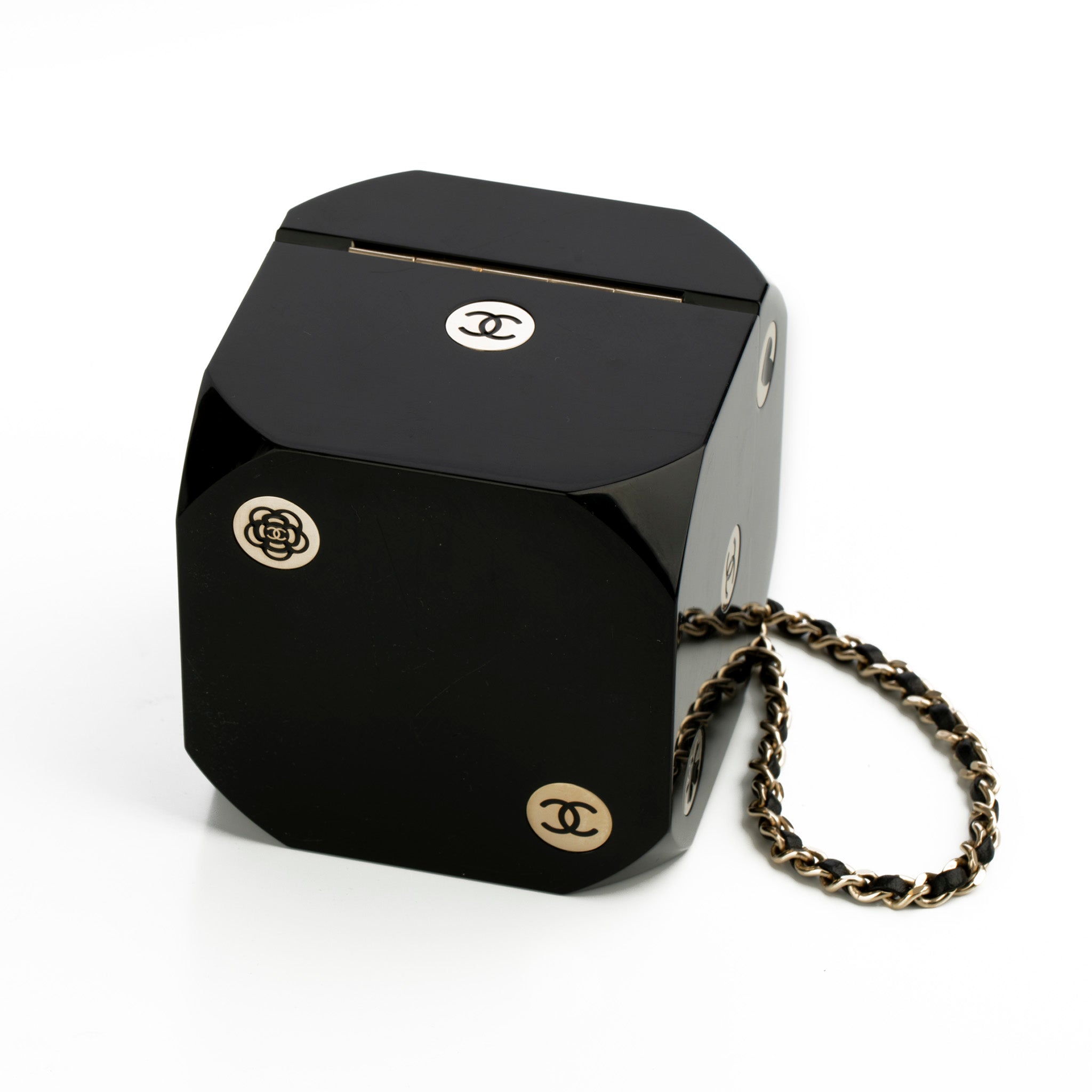 Chanel Minaudière Limited Edition Casino Dice Black Gold-Tone Hardware
