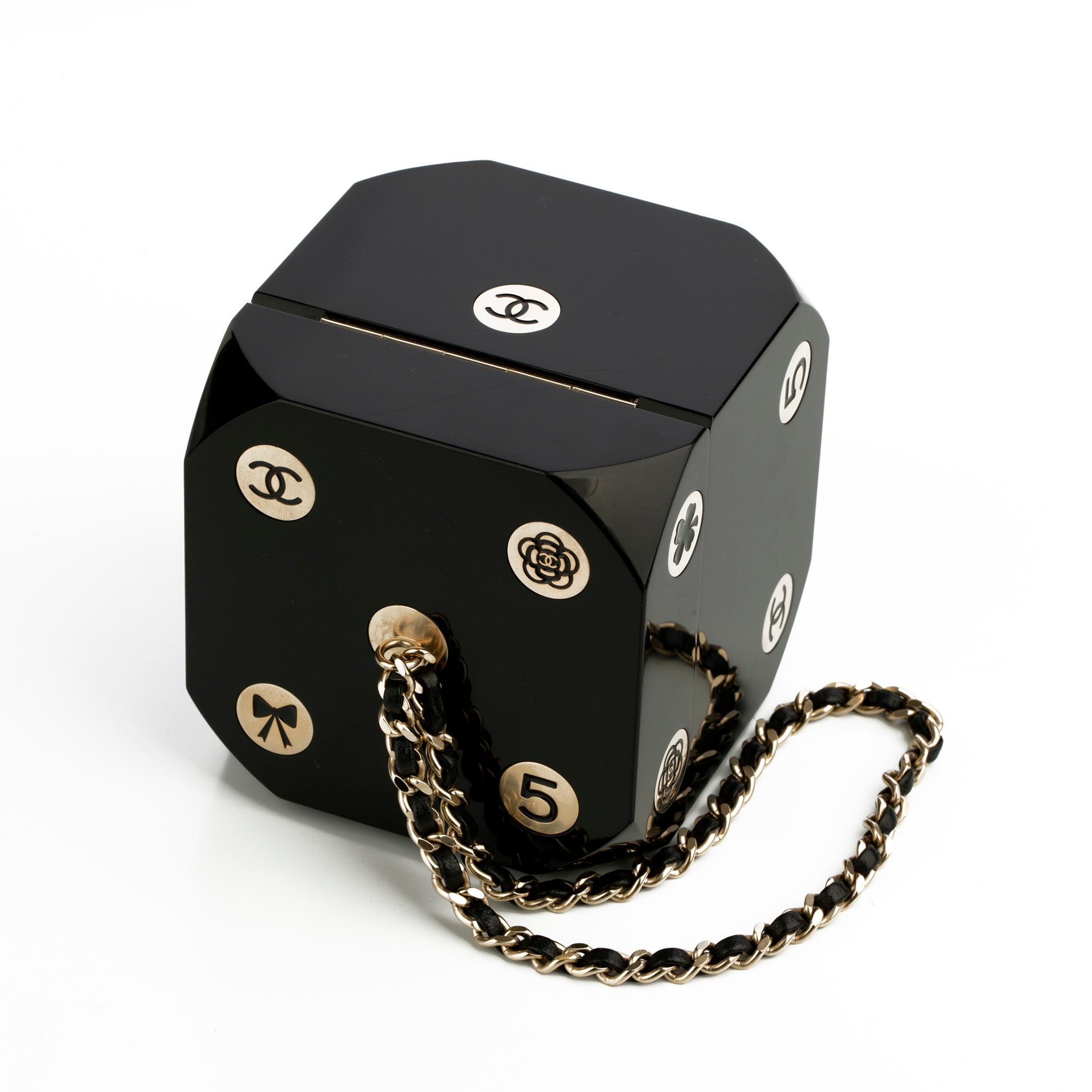 Chanel Minaudière Limited Edition Casino Dice Black Gold-Tone Hardware