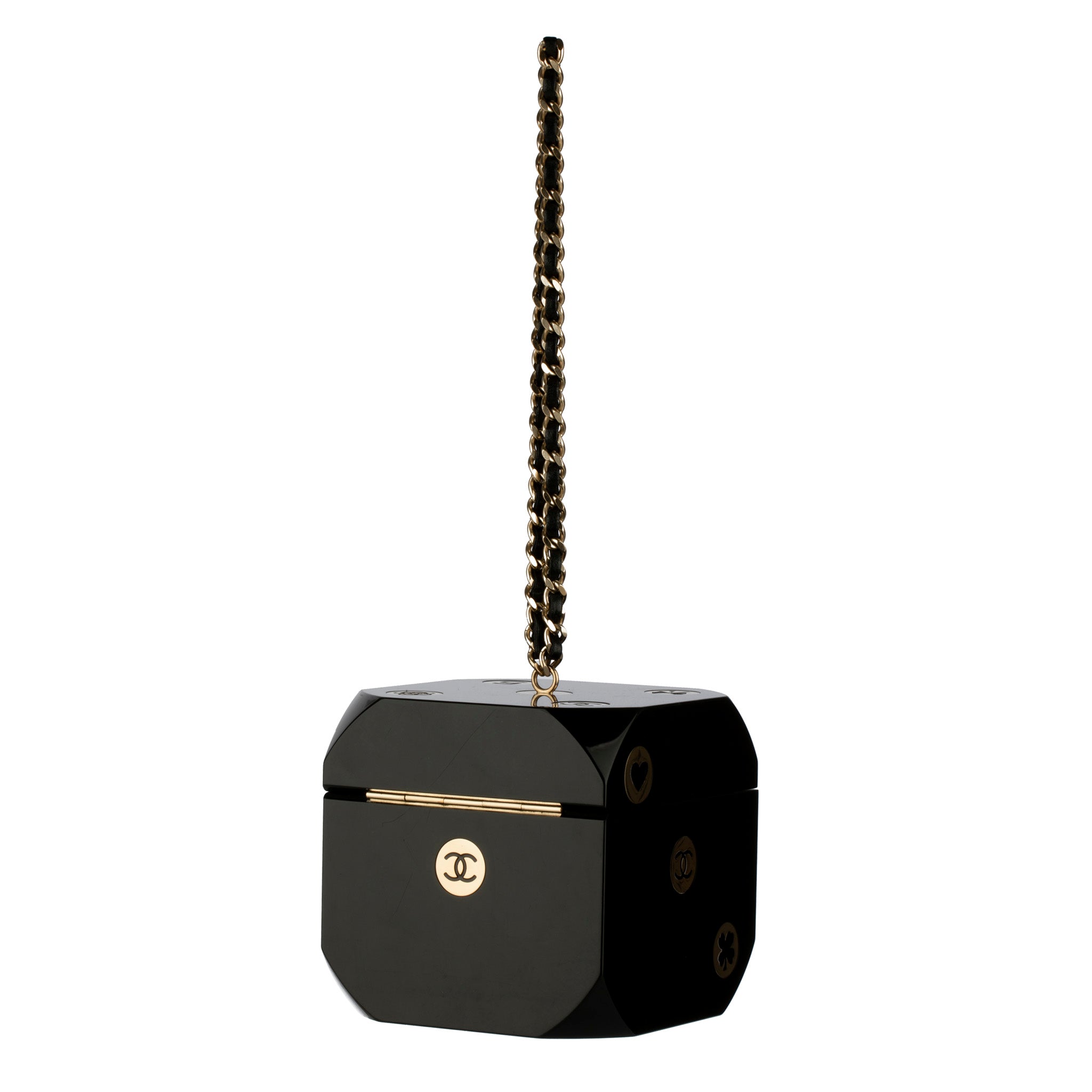 Chanel Minaudière Limited Edition Casino Dice Black Gold-Tone Hardware