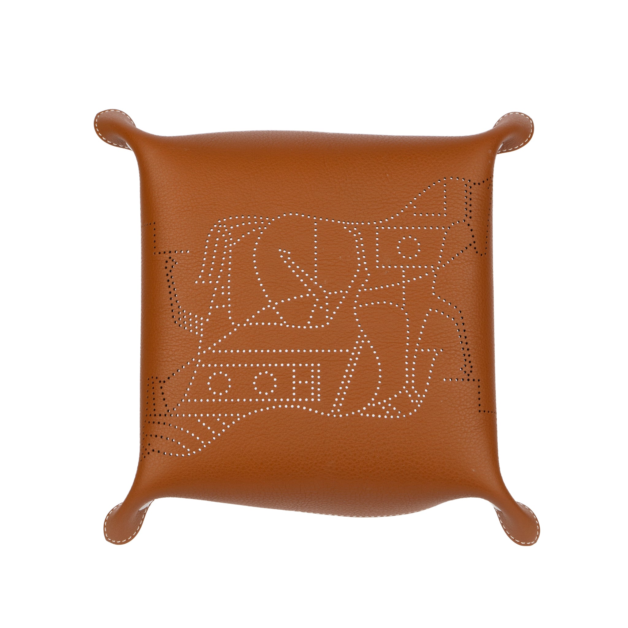 Hermes Mises Et Relances Quadridge Charge Tray Kraft & Bleu Regate