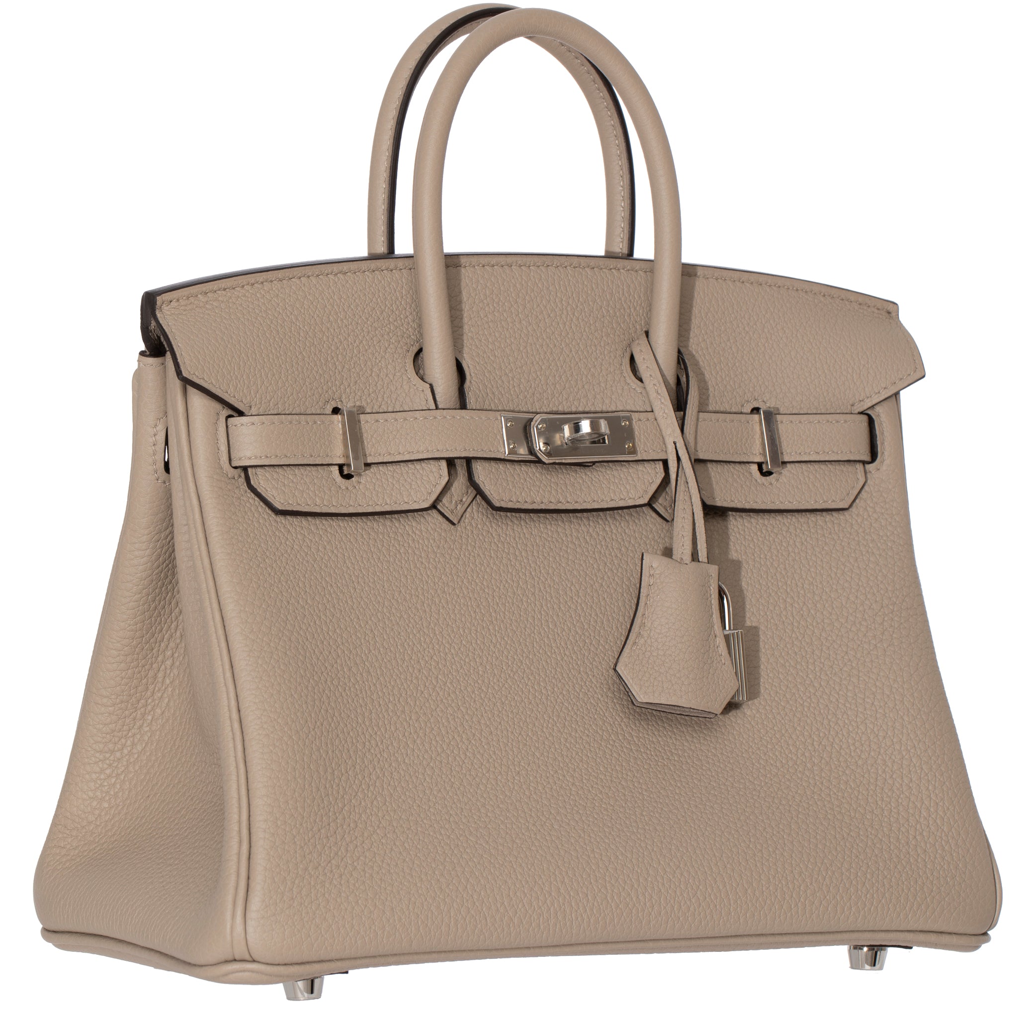 Hermes Birkin 25cm Gris Tourterelle Togo Leather Palladium Hardware