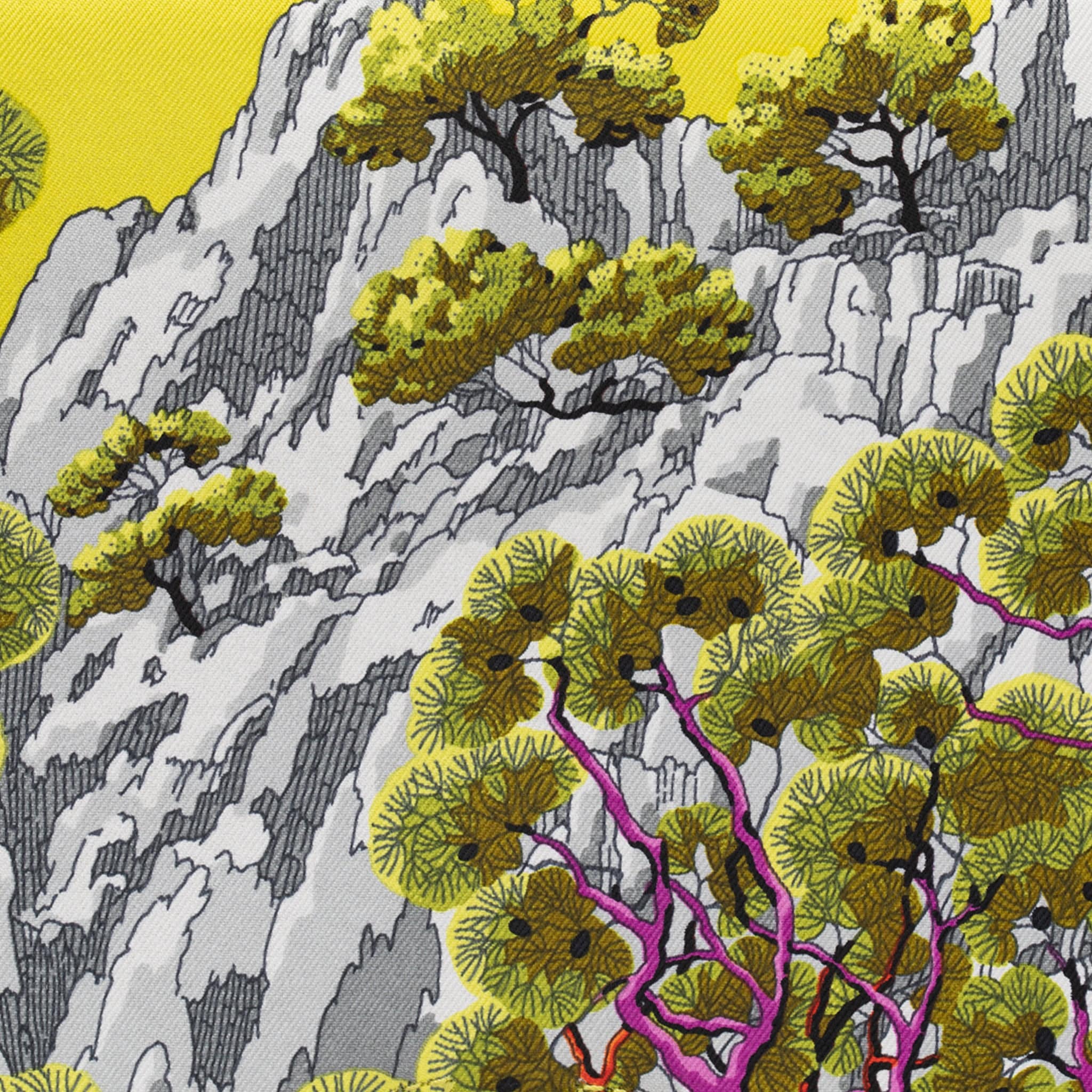 HERMES 2020 20CM LIMITED EDITION "SIESTE AU PARADIS" LIME SILK & SWIFT LEATHER PALLADIUM  HARDWARE - On Repeat