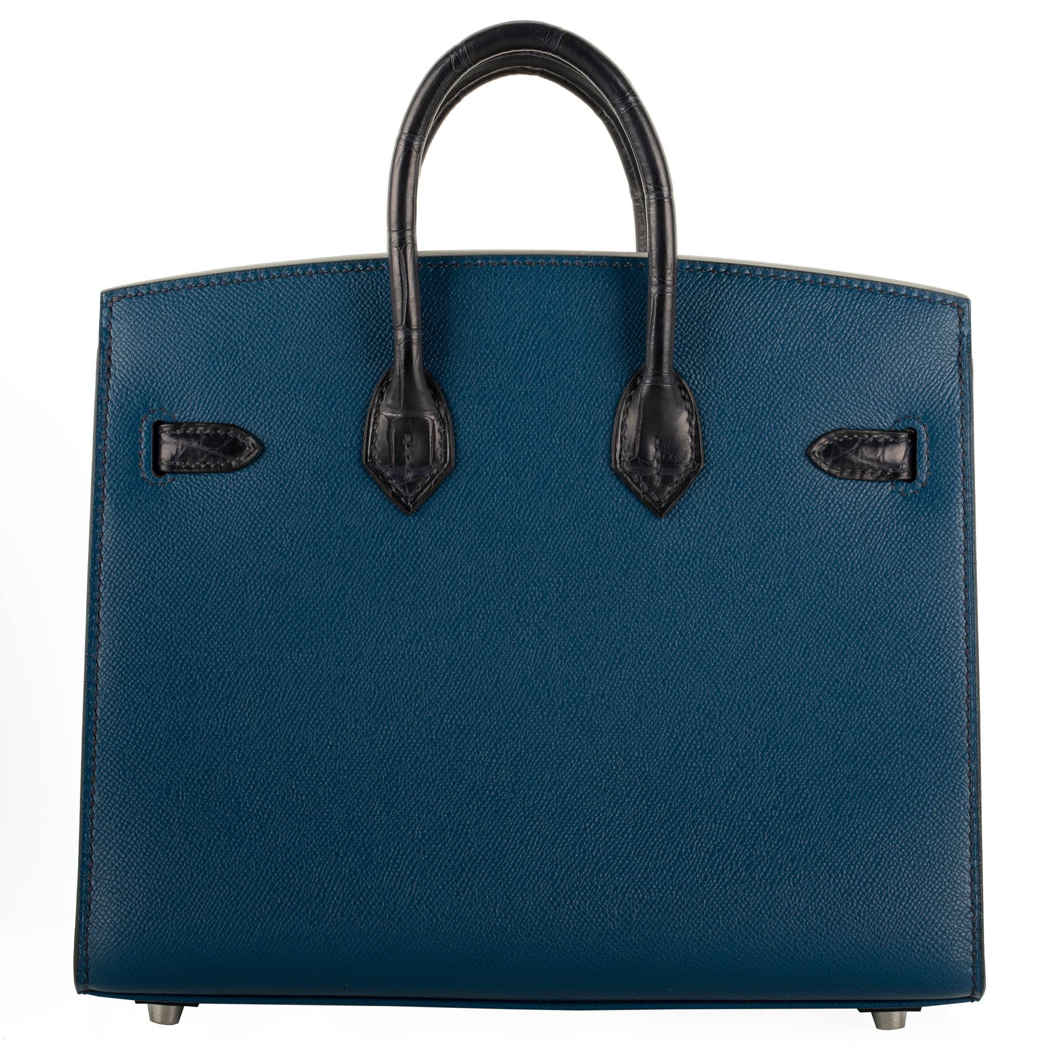 HERMES BIRKIN 20CM SELLIER FAUBOURG "NIGHT EDITION" PALLADIUM HARDWARE - On Repeat