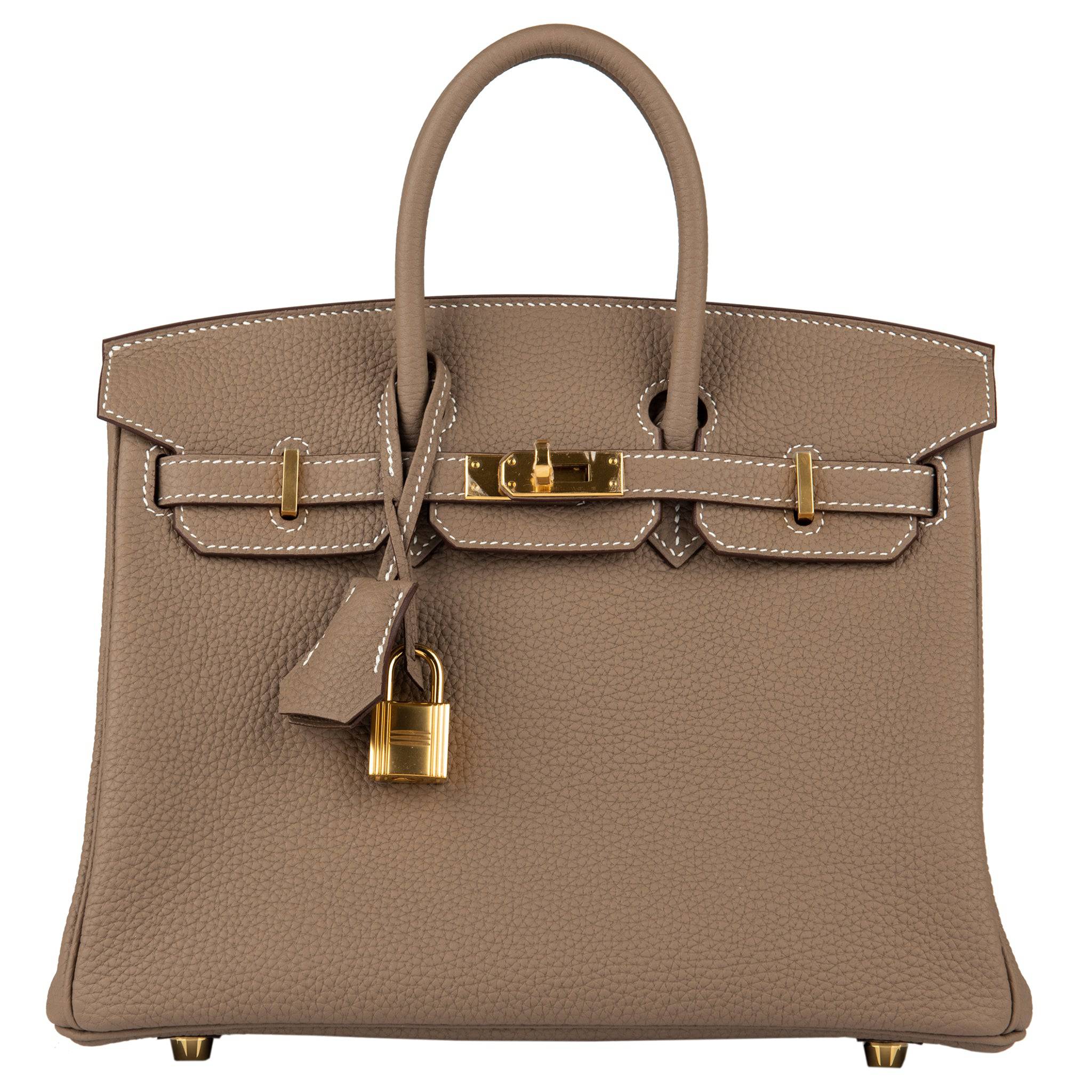 HERMES BIRKIN 25CM ETOUPE TOGO LEATHER GOLD HARDWARE - On Repeat